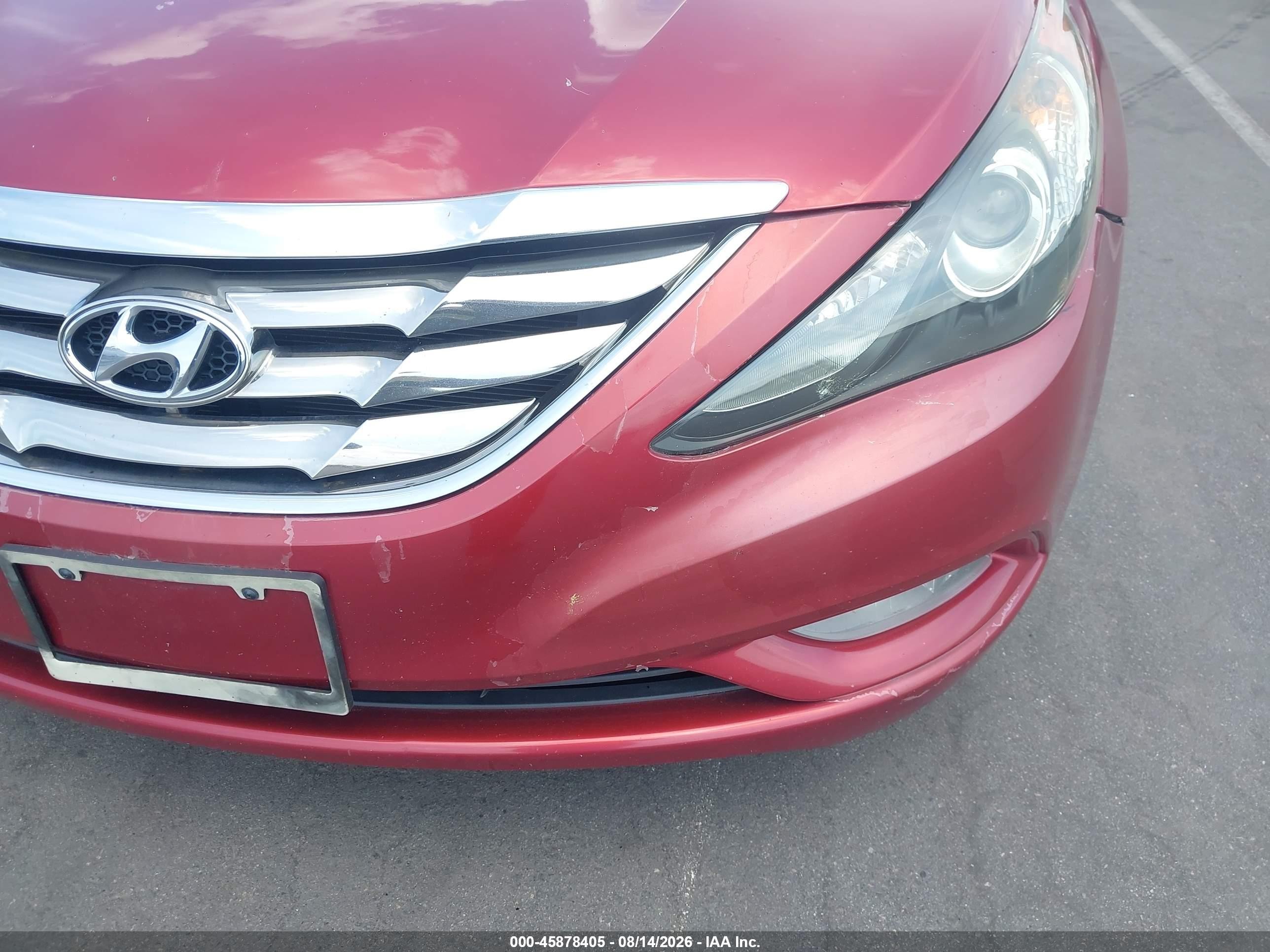 2012 Hyundai Sonata Limited Red vin: 5NPEC4AC8CH389684