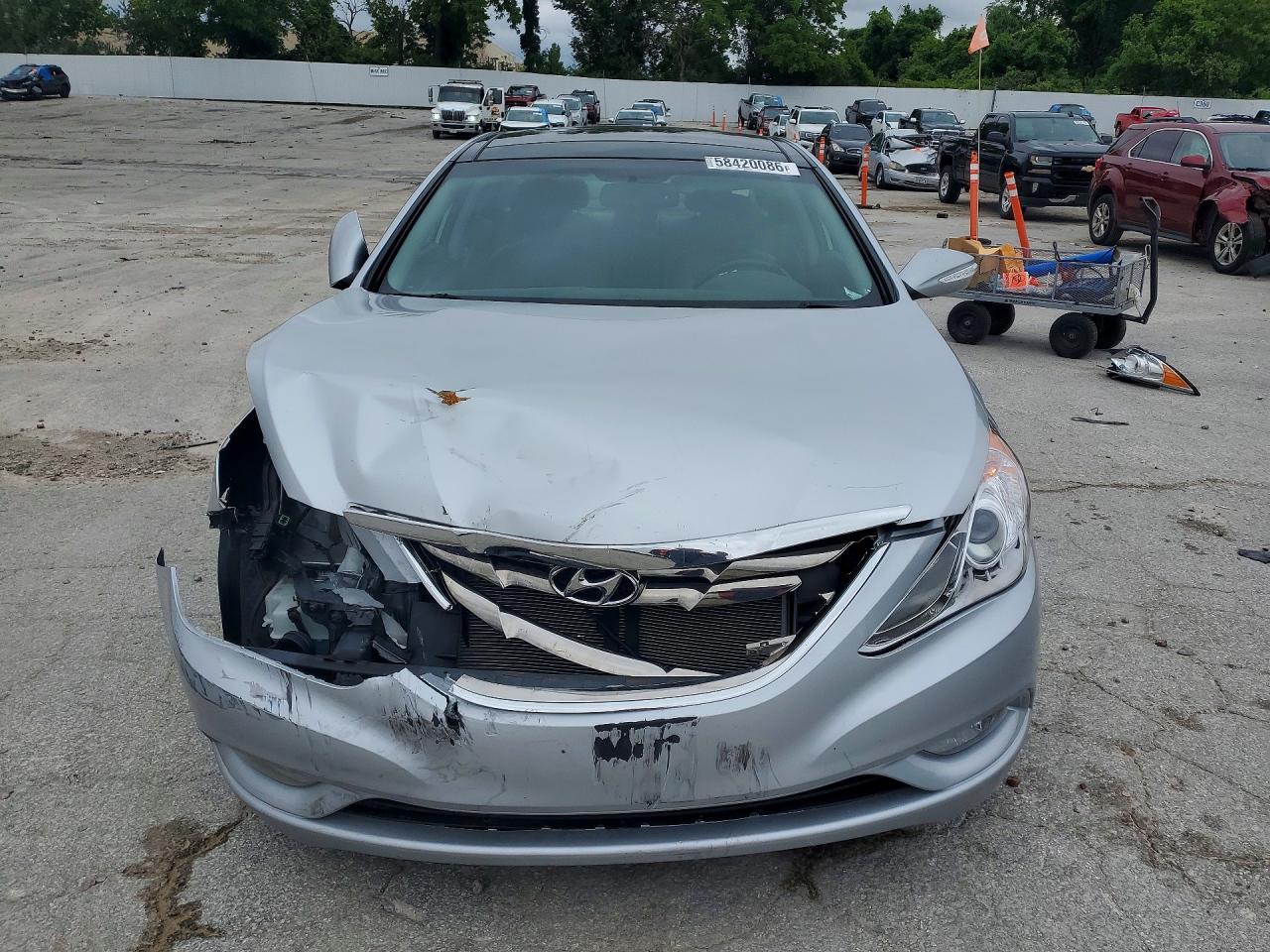 2012 Hyundai Sonata Limited Silver vin: 5NPEC4AC8CH489669