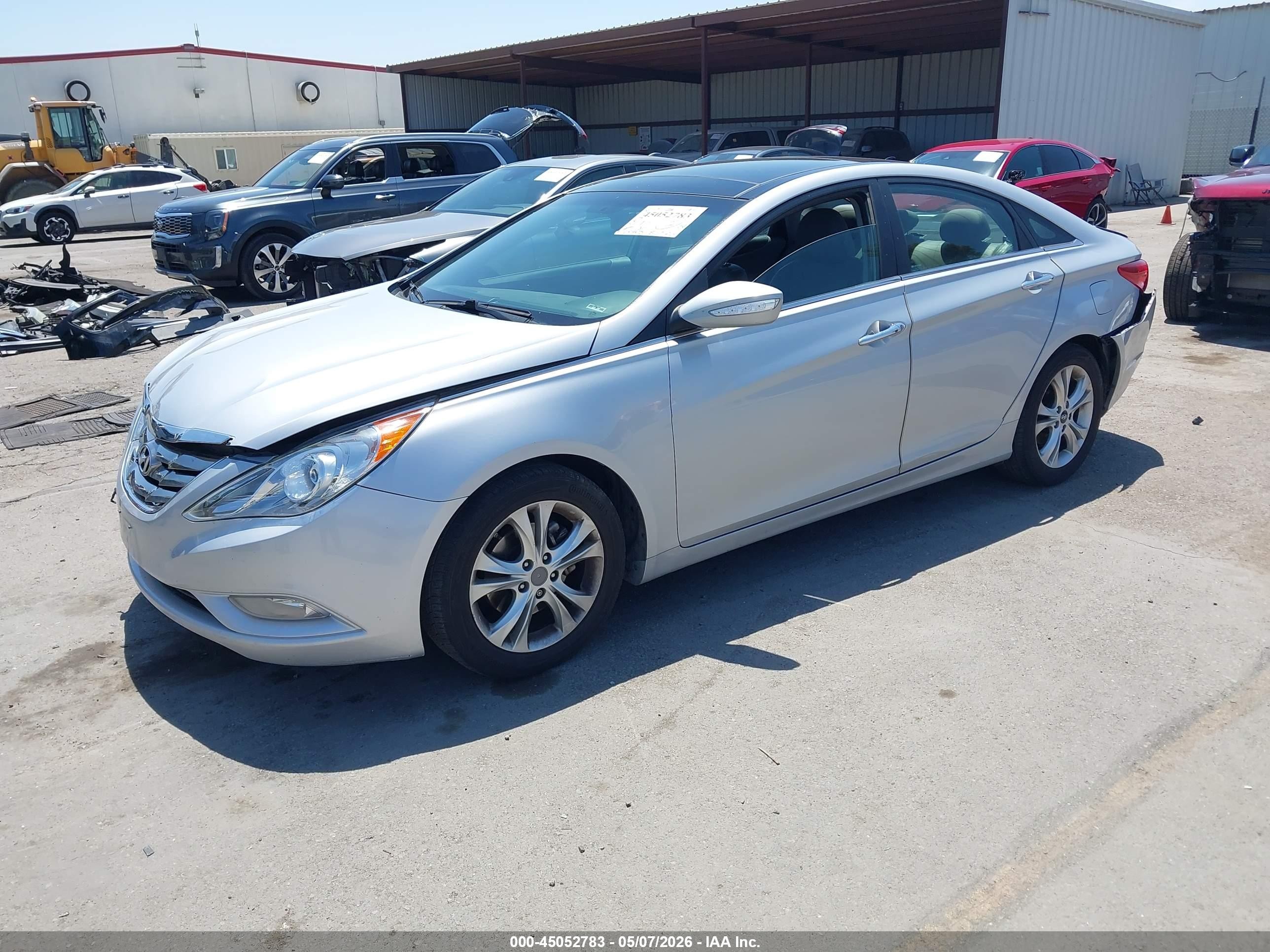 2013 Hyundai Sonata Limited Silver vin: 5NPEC4AC8DH519352