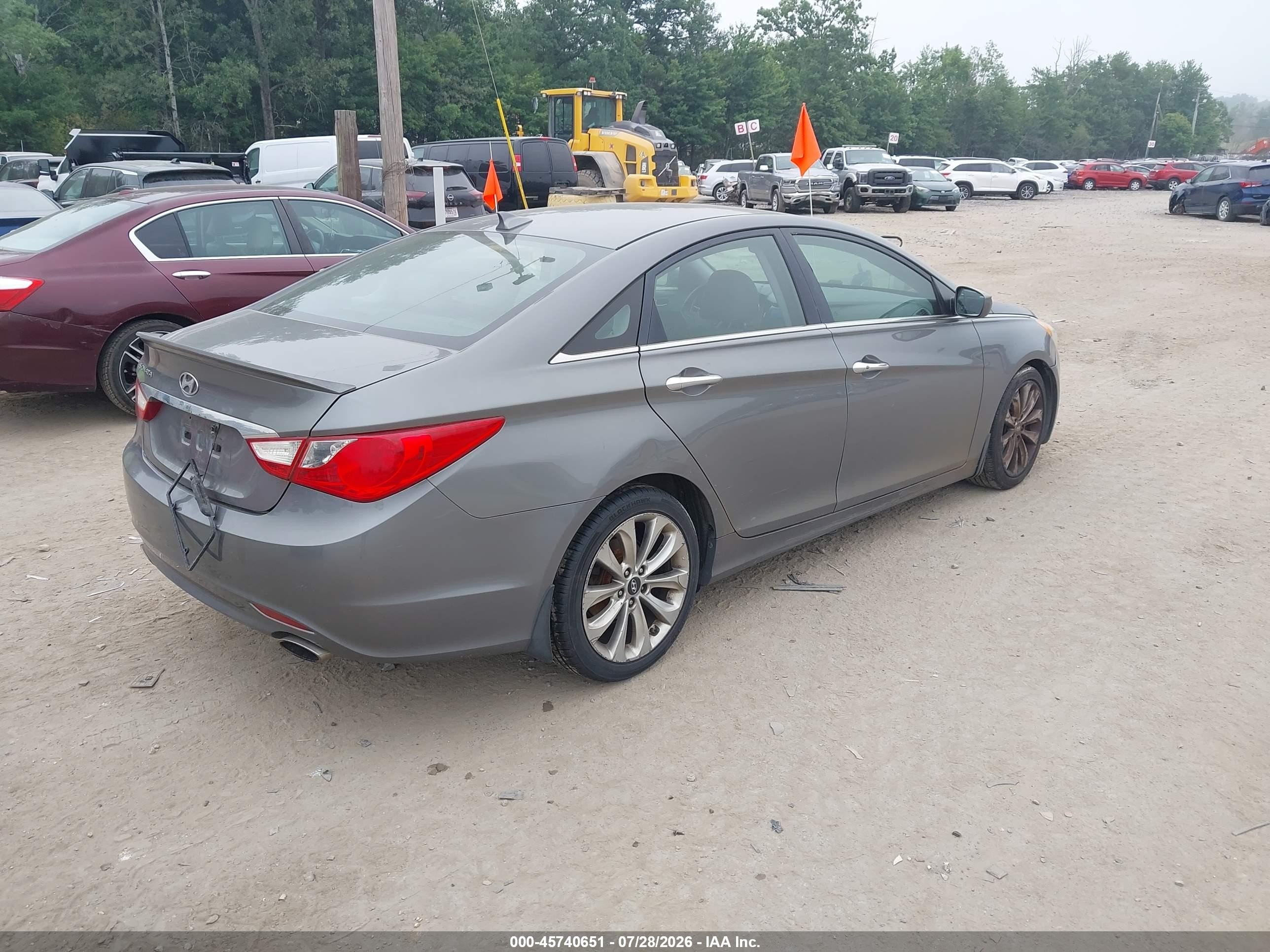 2013 Hyundai Sonata Se Gray vin: 5NPEC4AC8DH558247