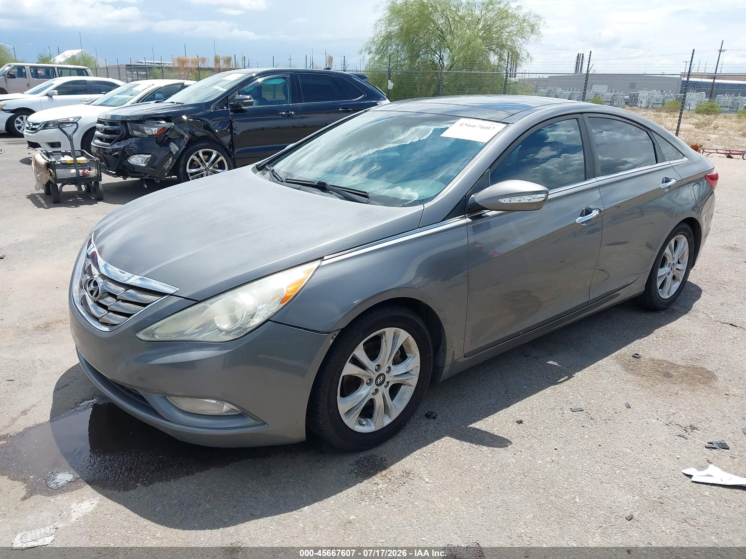 2013 Hyundai Sonata Limited Серый vin: 5NPEC4AC8DH592589