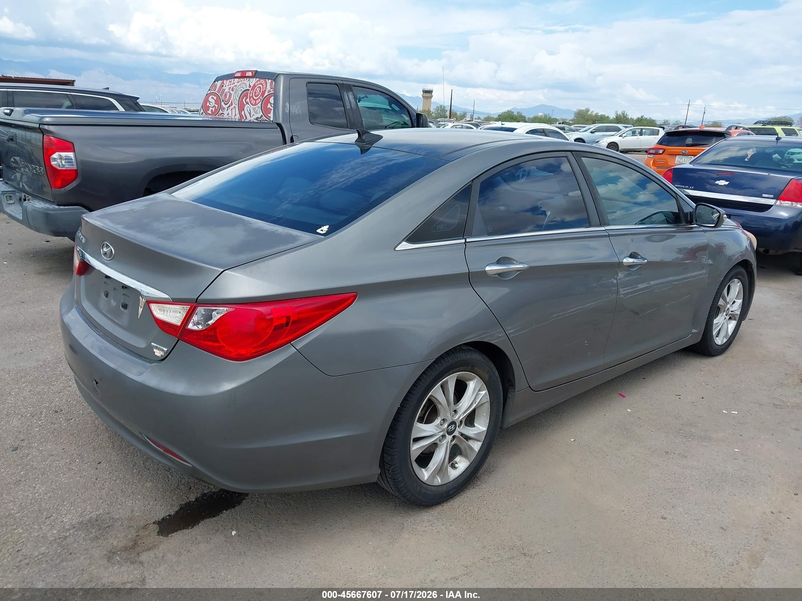 2013 Hyundai Sonata Limited Серый vin: 5NPEC4AC8DH592589