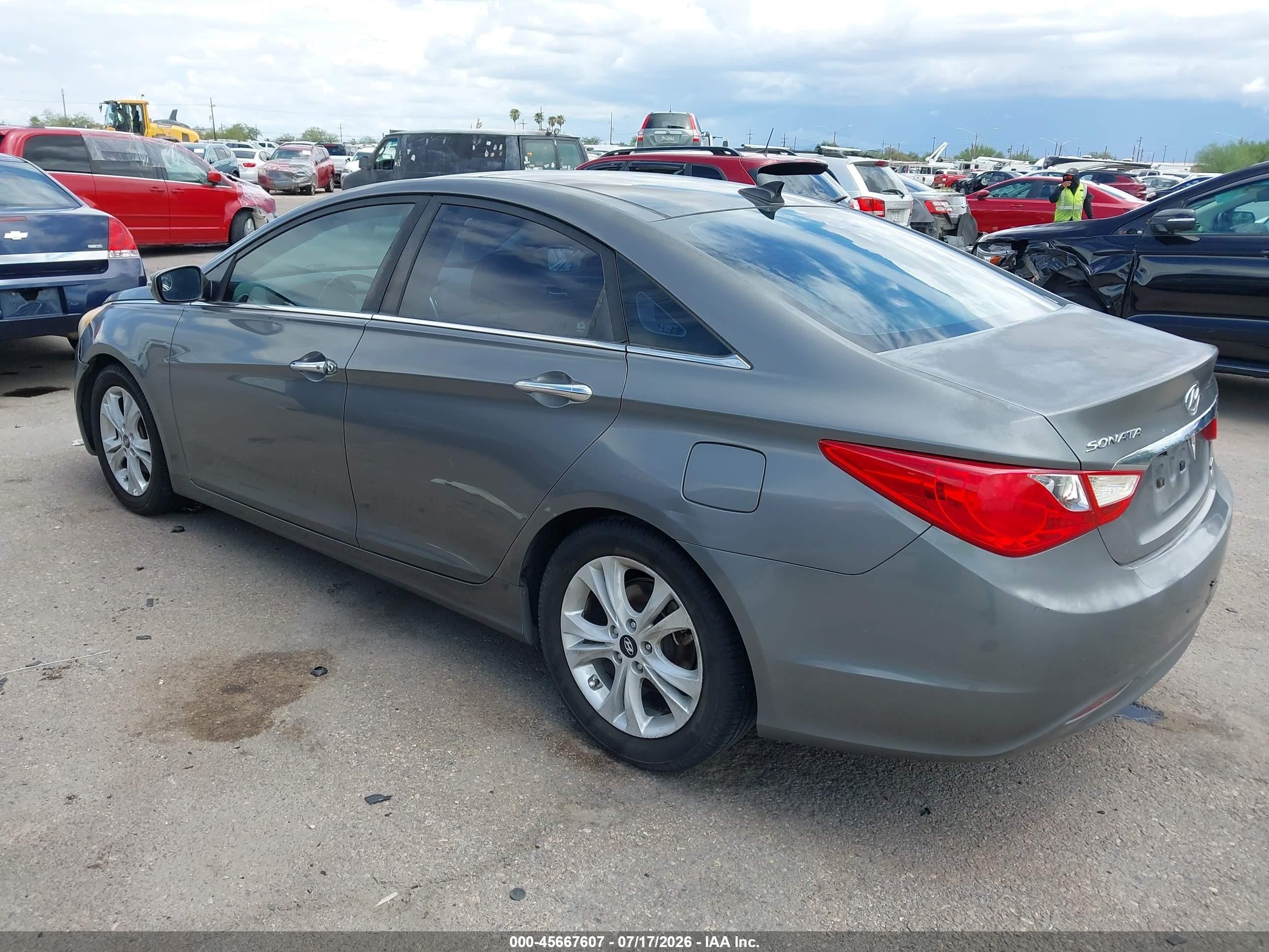 2013 Hyundai Sonata Limited Серый vin: 5NPEC4AC8DH592589