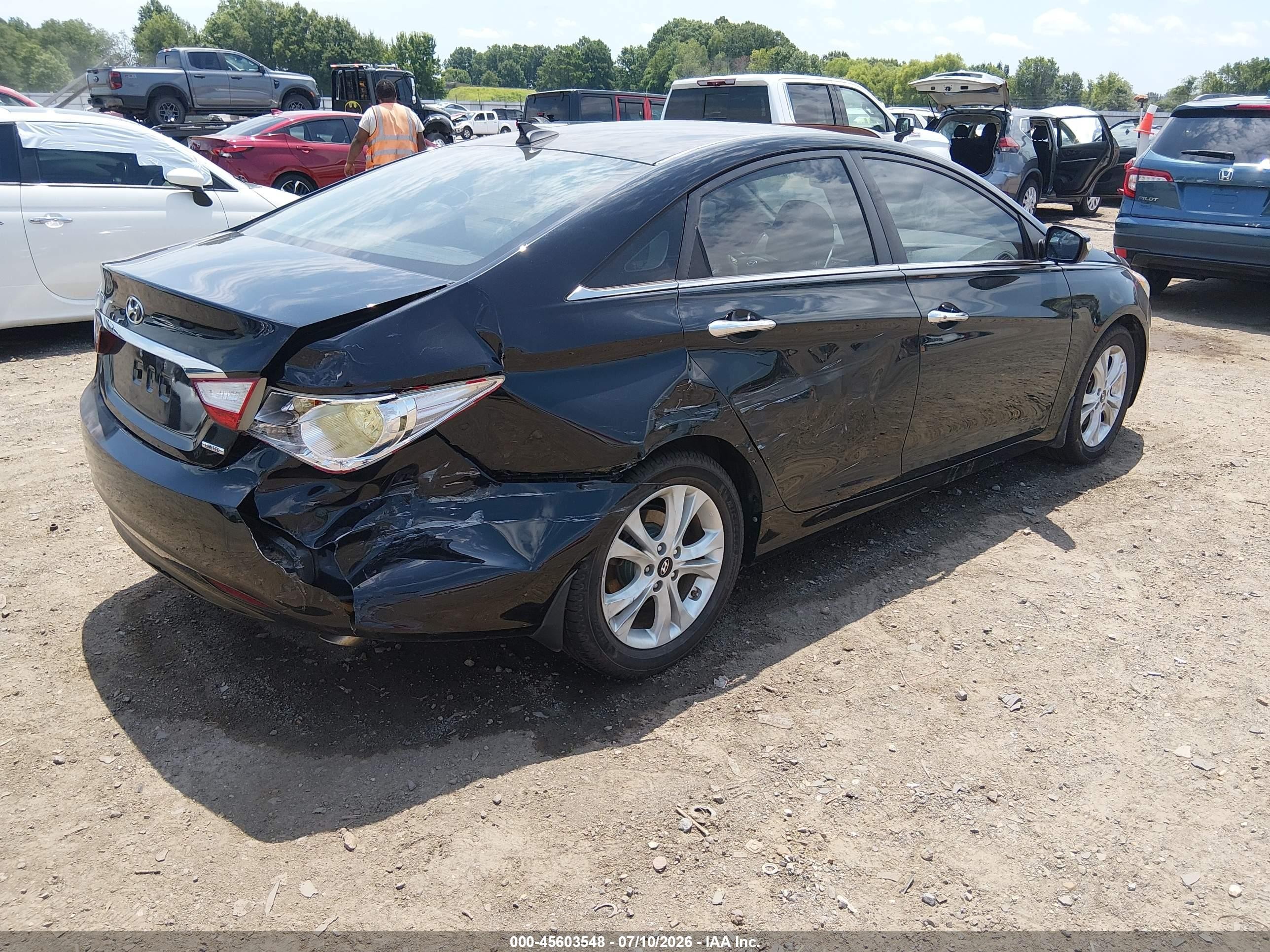 2013 Hyundai Sonata Limited Black vin: 5NPEC4AC8DH599008