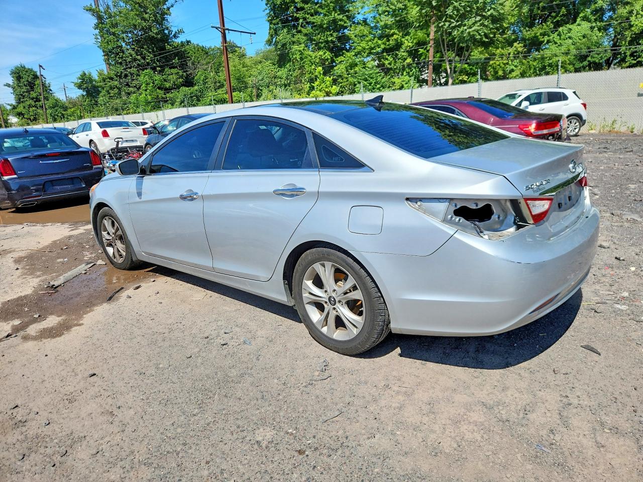 2013 Hyundai Sonata Limited Silver vin: 5NPEC4AC8DH616180