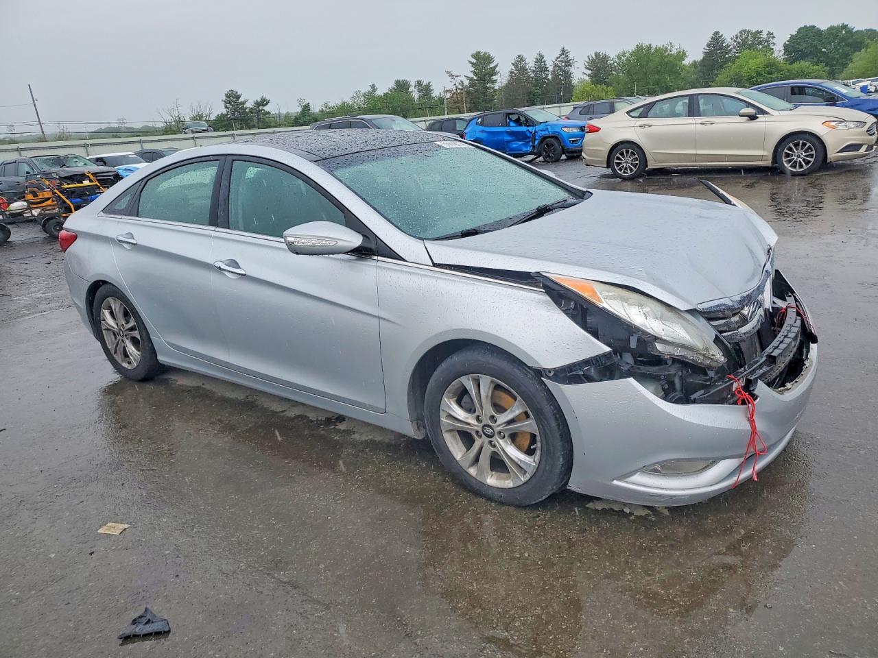 2013 Hyundai Sonata Limited Silver vin: 5NPEC4AC8DH639460