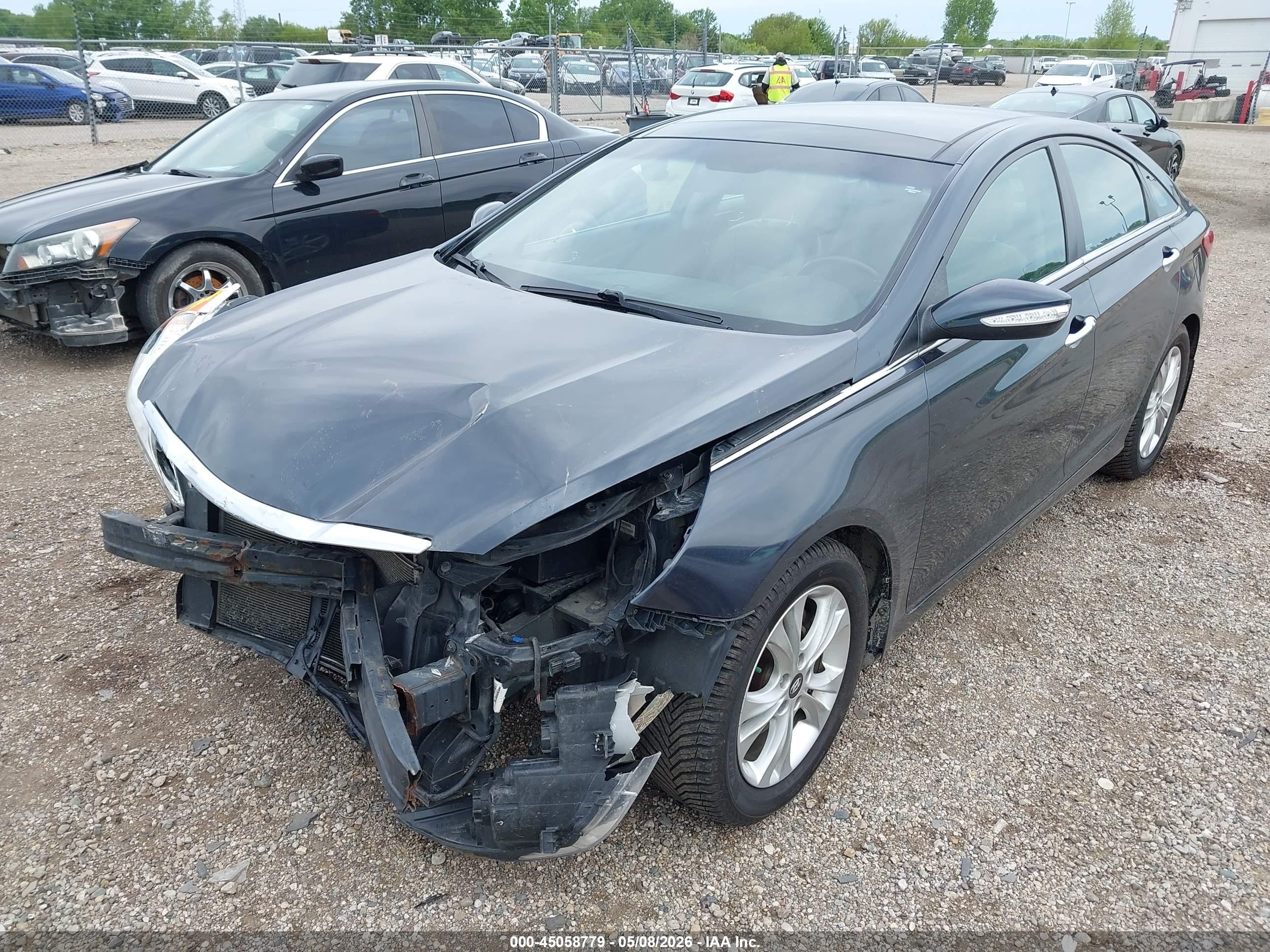 2013 Hyundai Sonata Limited Gray vin: 5NPEC4AC8DH675813