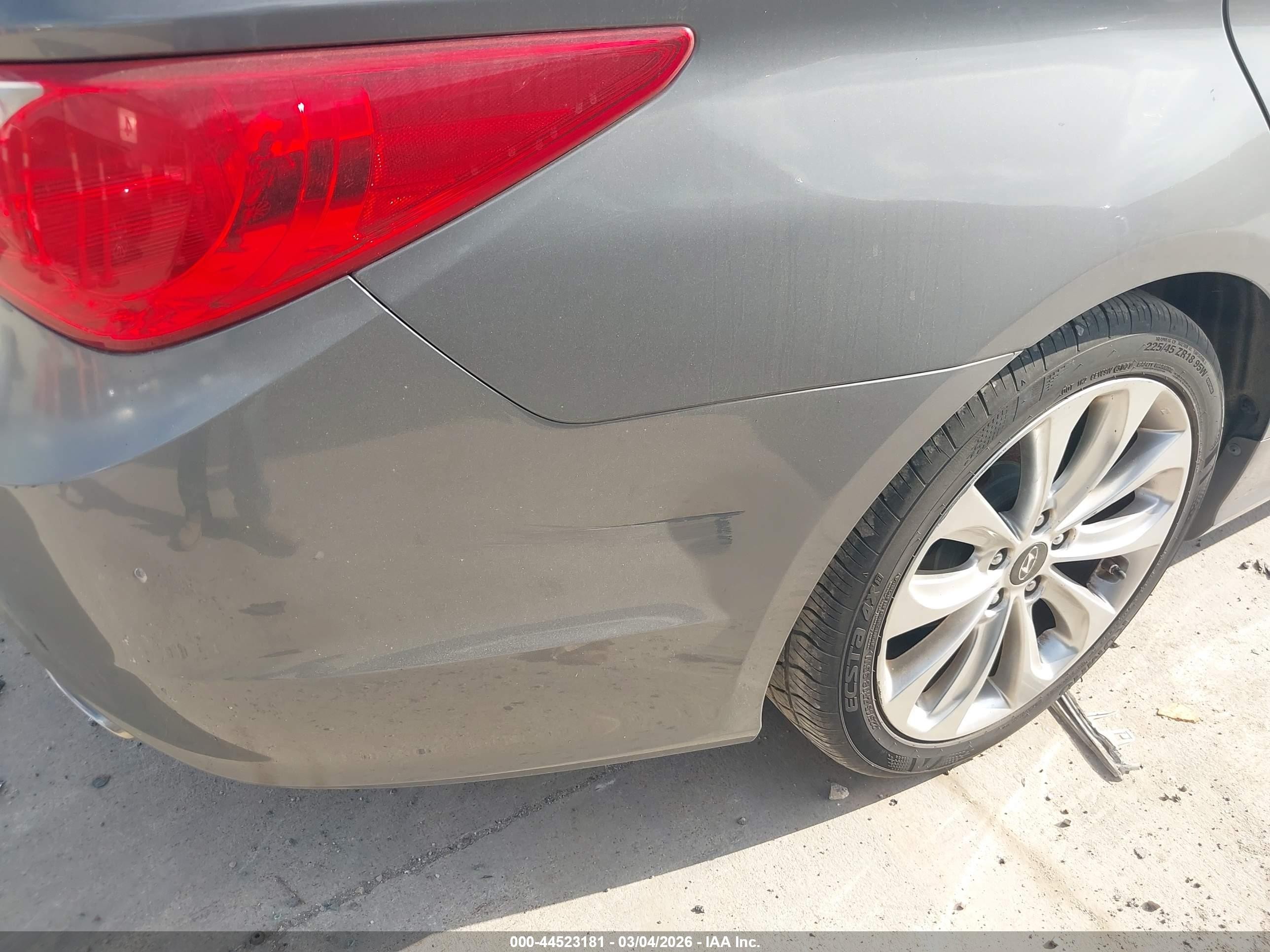 2013 Hyundai Sonata Se Gray vin: 5NPEC4AC8DH707241