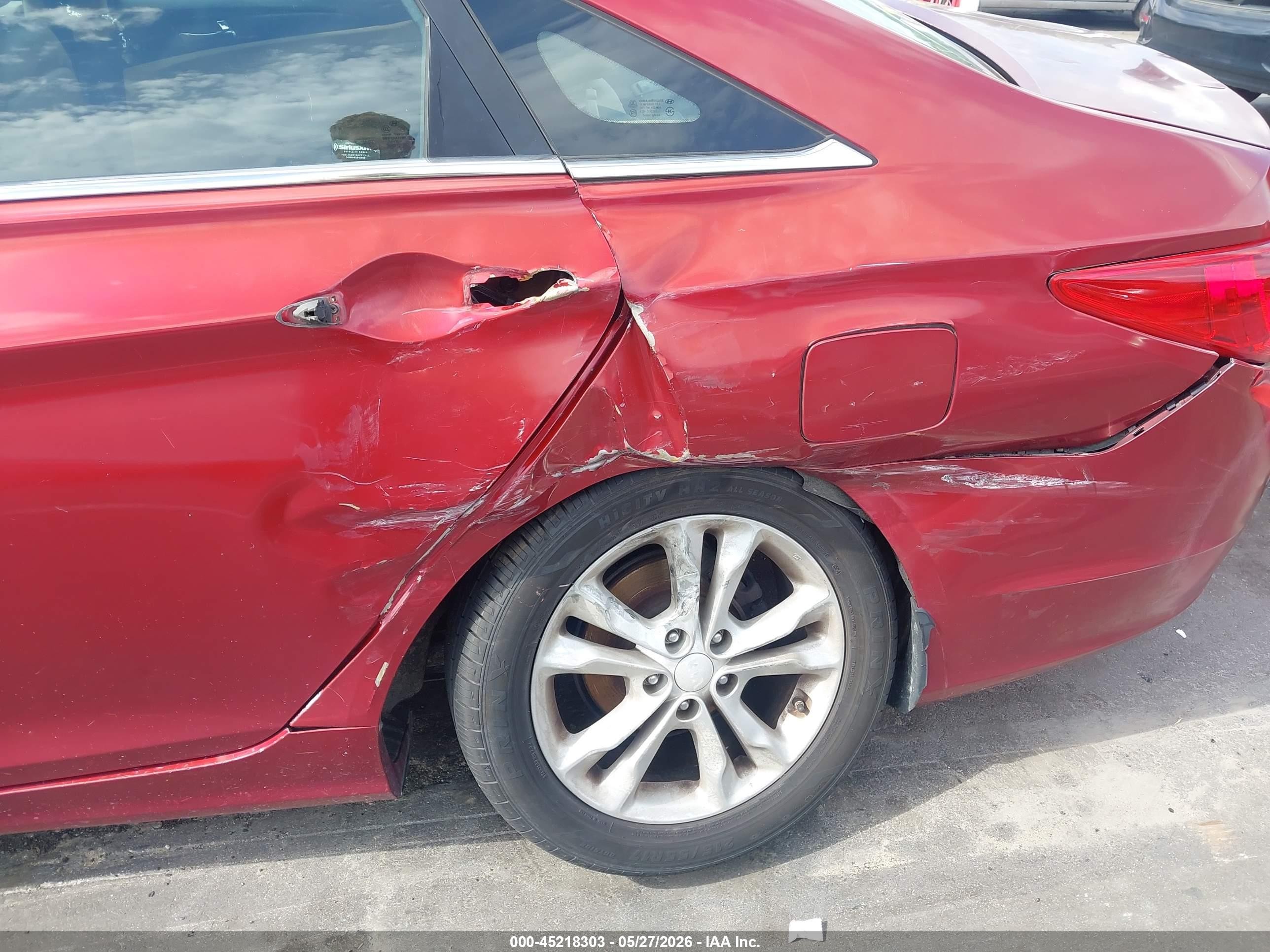 2013 Hyundai Sonata Limited Red vin: 5NPEC4AC8DH734116