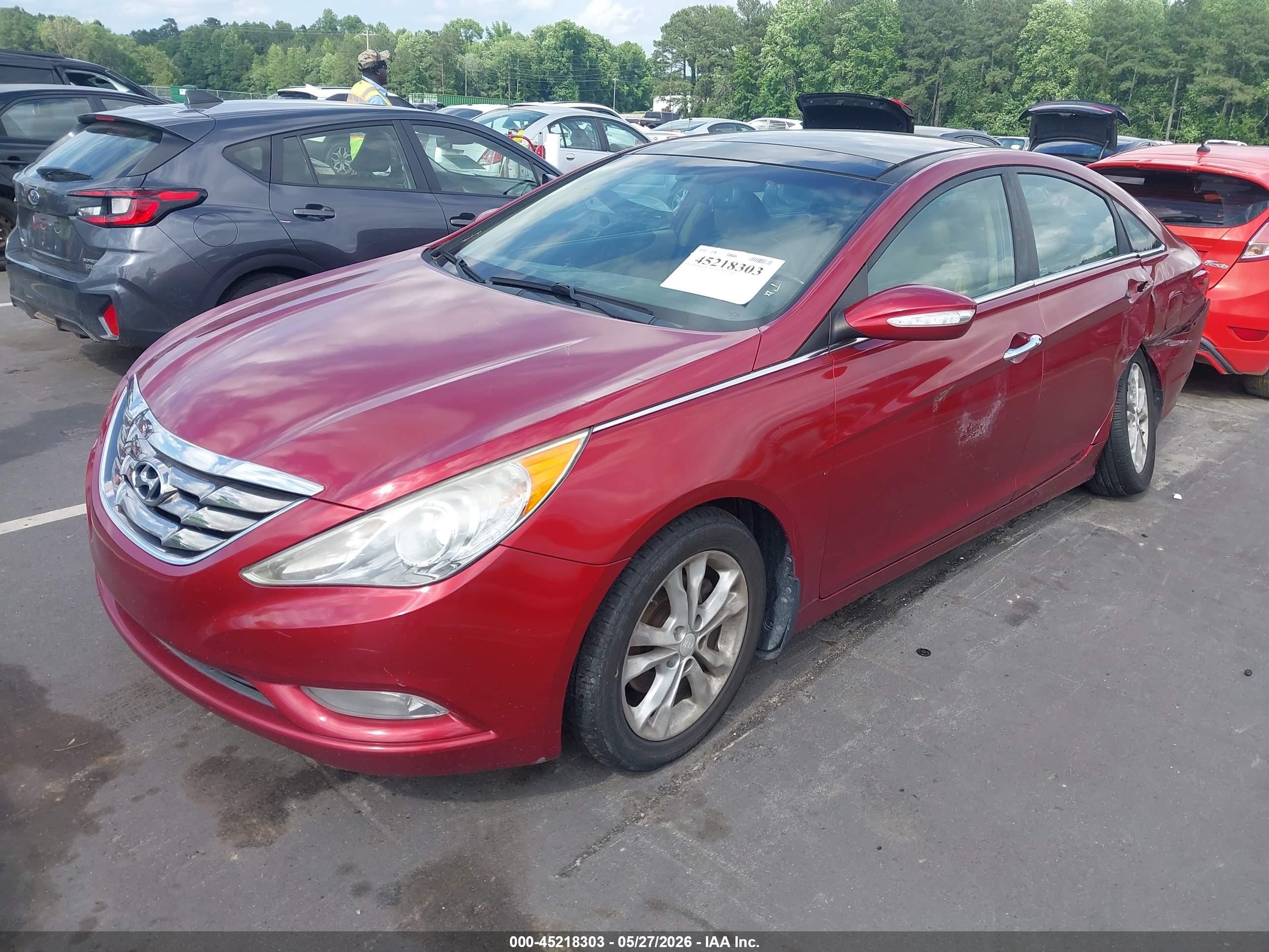 2013 Hyundai Sonata Limited Red vin: 5NPEC4AC8DH734116