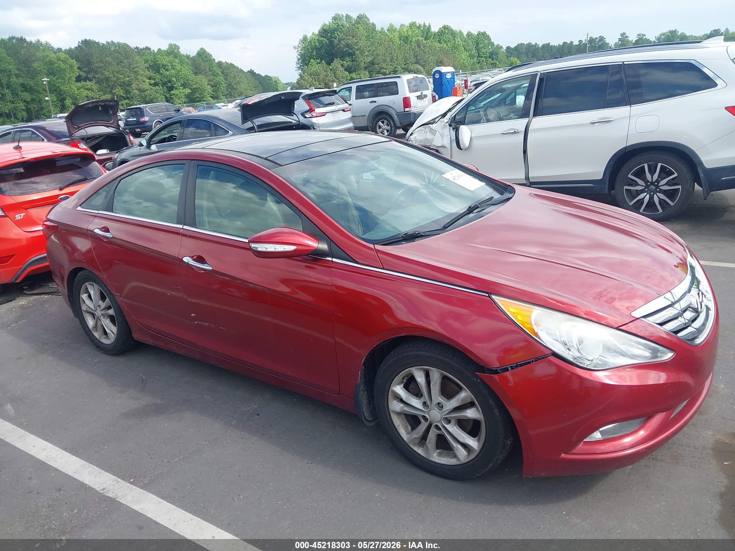 2013 Hyundai Sonata Limited Red vin: 5NPEC4AC8DH734116