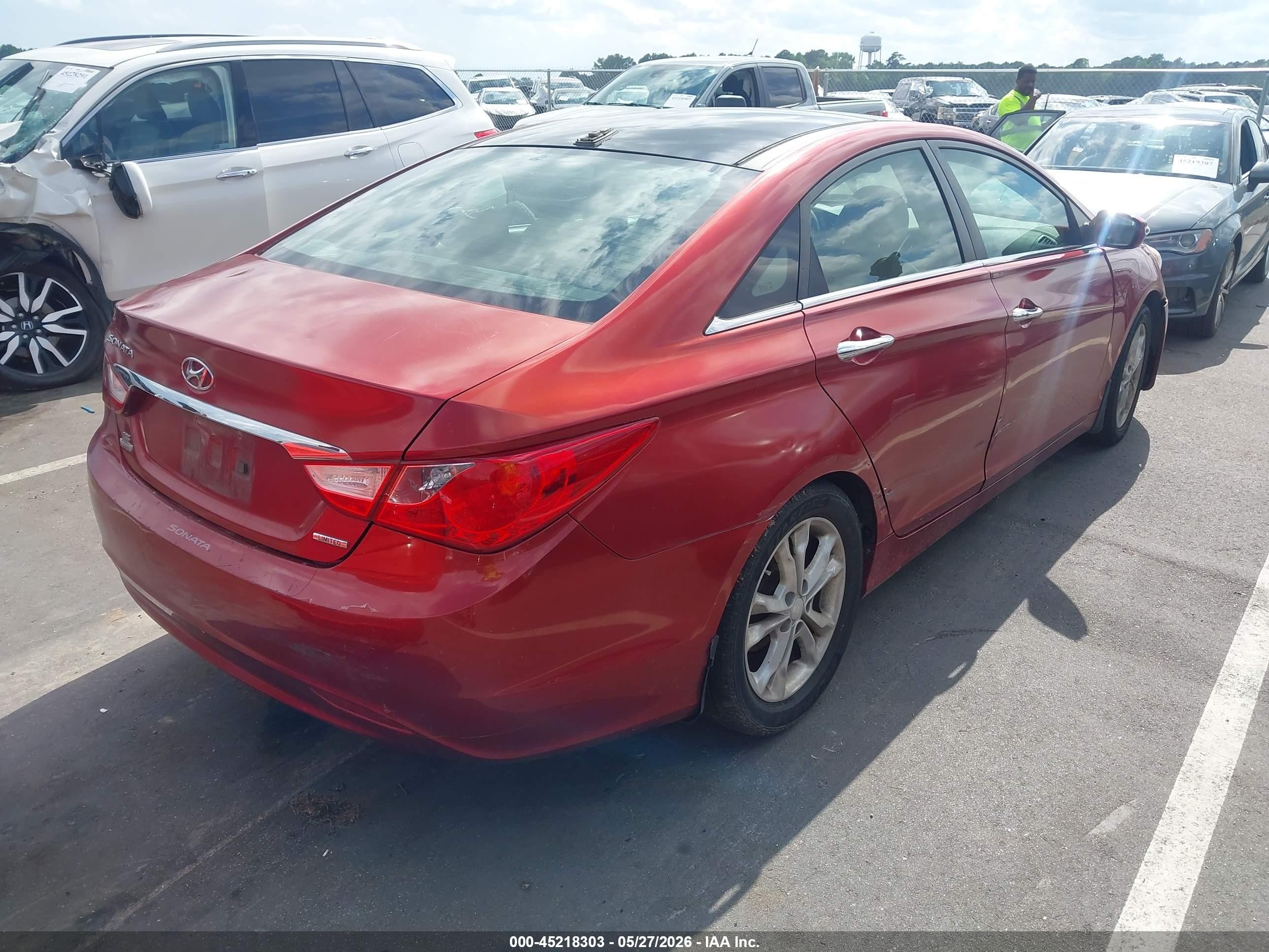 2013 Hyundai Sonata Limited Red vin: 5NPEC4AC8DH734116