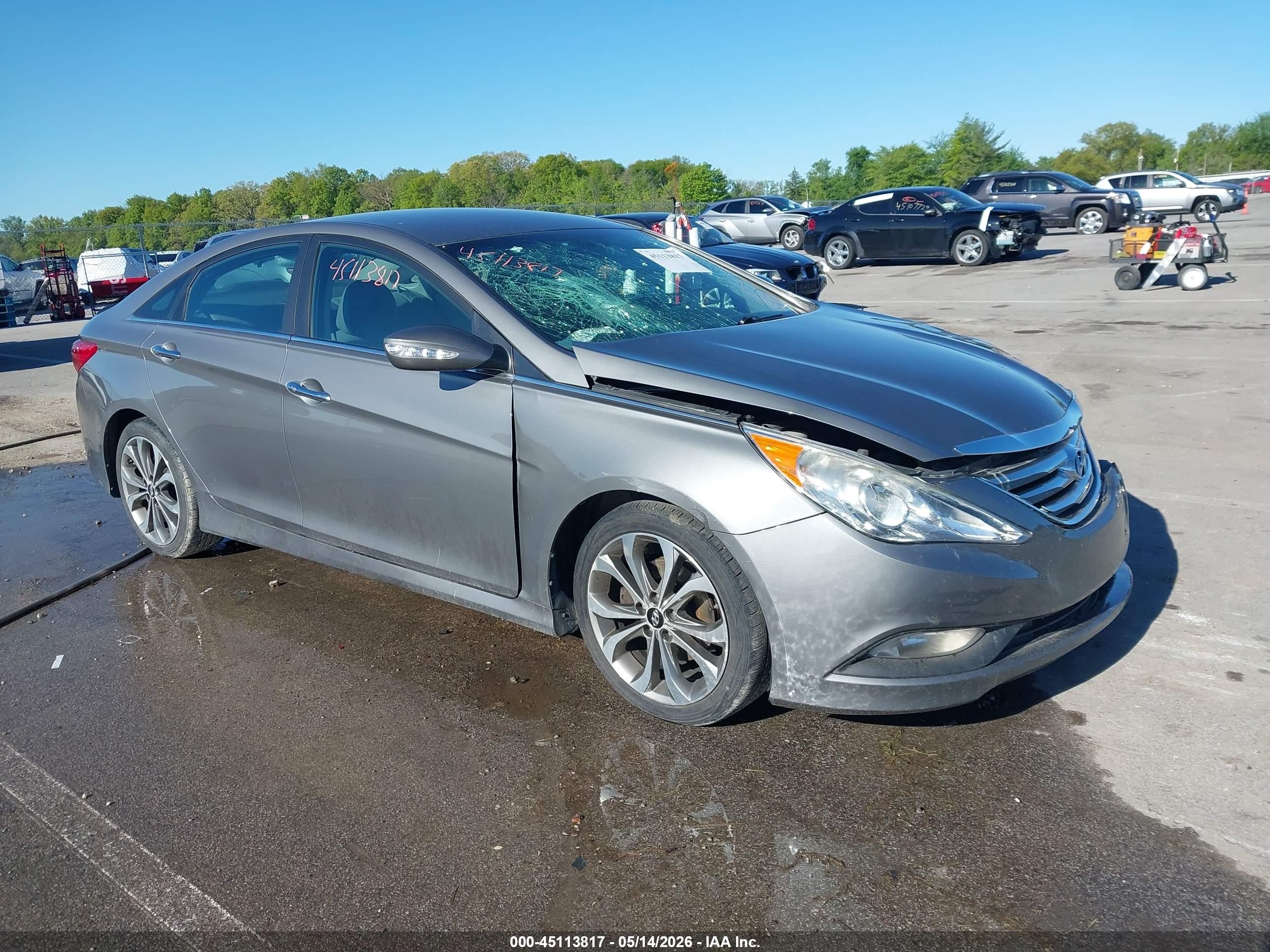 2014 Hyundai Sonata Se Gray vin: 5NPEC4AC8EH842513