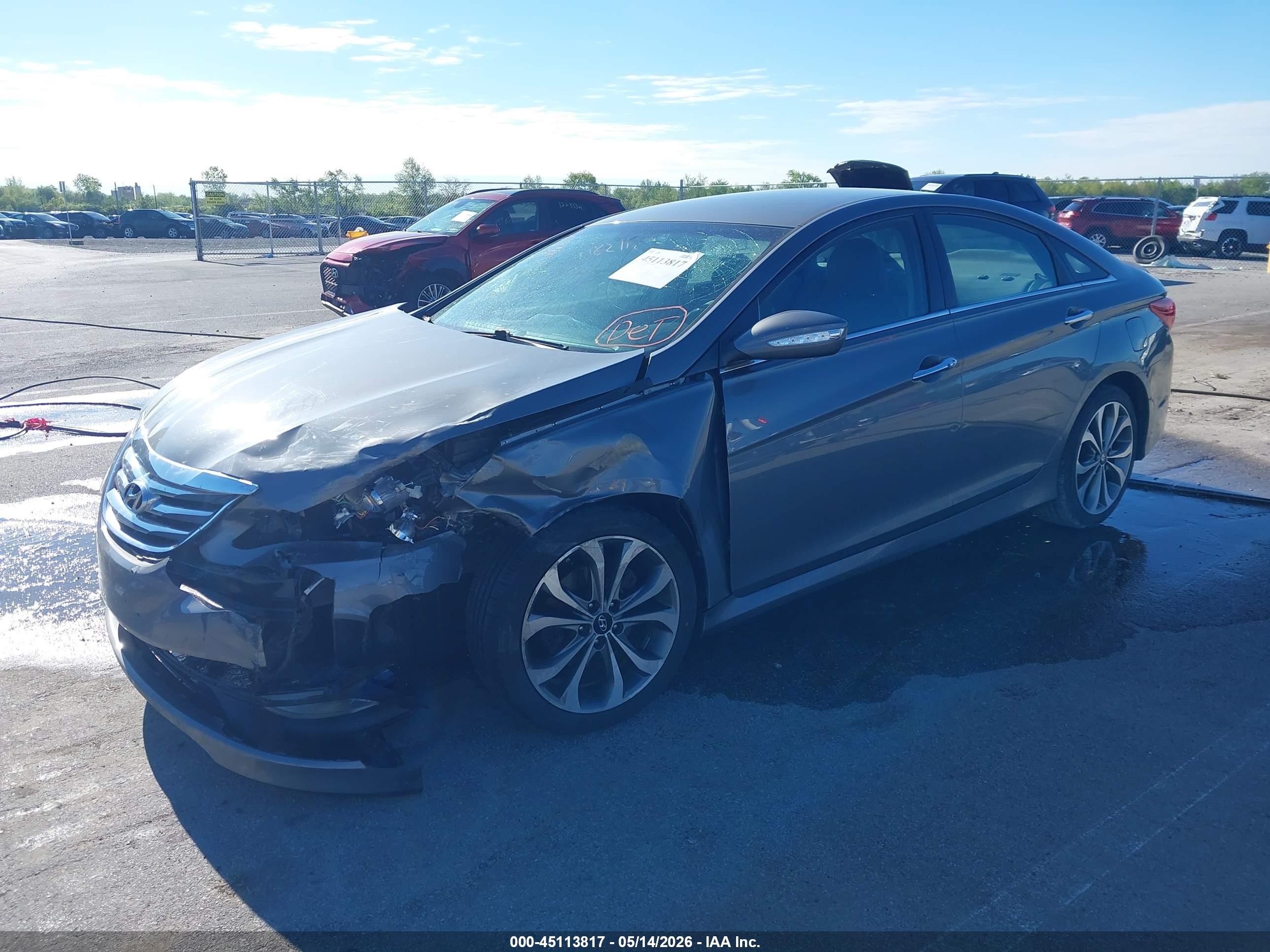 2014 Hyundai Sonata Se Gray vin: 5NPEC4AC8EH842513