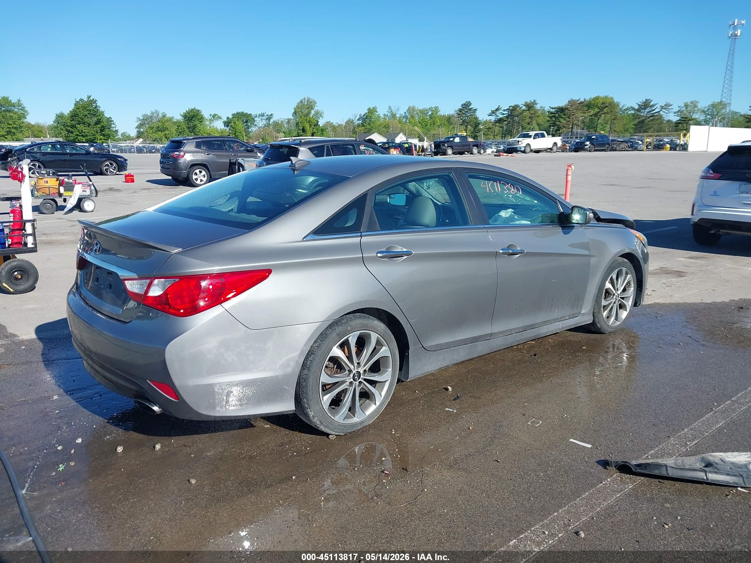 2014 Hyundai Sonata Se Gray vin: 5NPEC4AC8EH842513