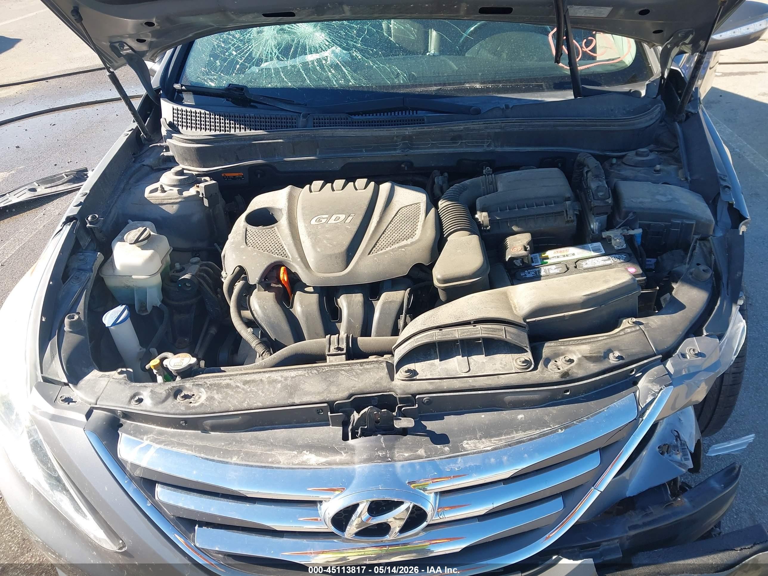2014 Hyundai Sonata Se Gray vin: 5NPEC4AC8EH842513