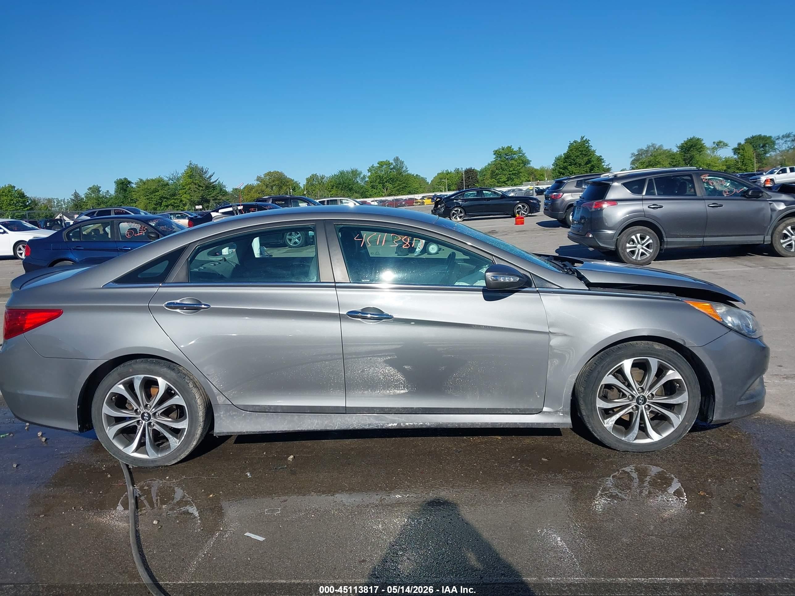 2014 Hyundai Sonata Se Gray vin: 5NPEC4AC8EH842513