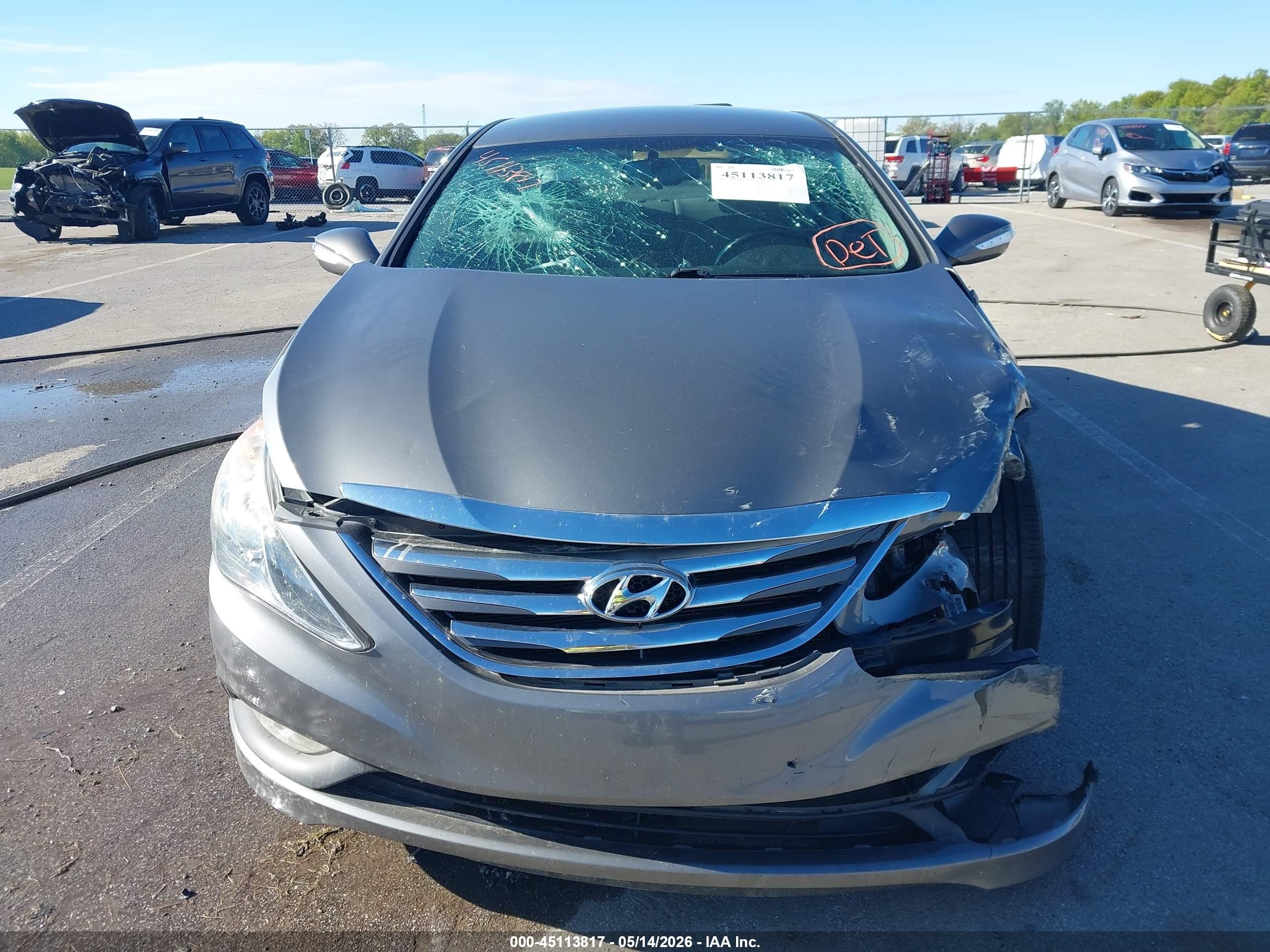2014 Hyundai Sonata Se Gray vin: 5NPEC4AC8EH842513