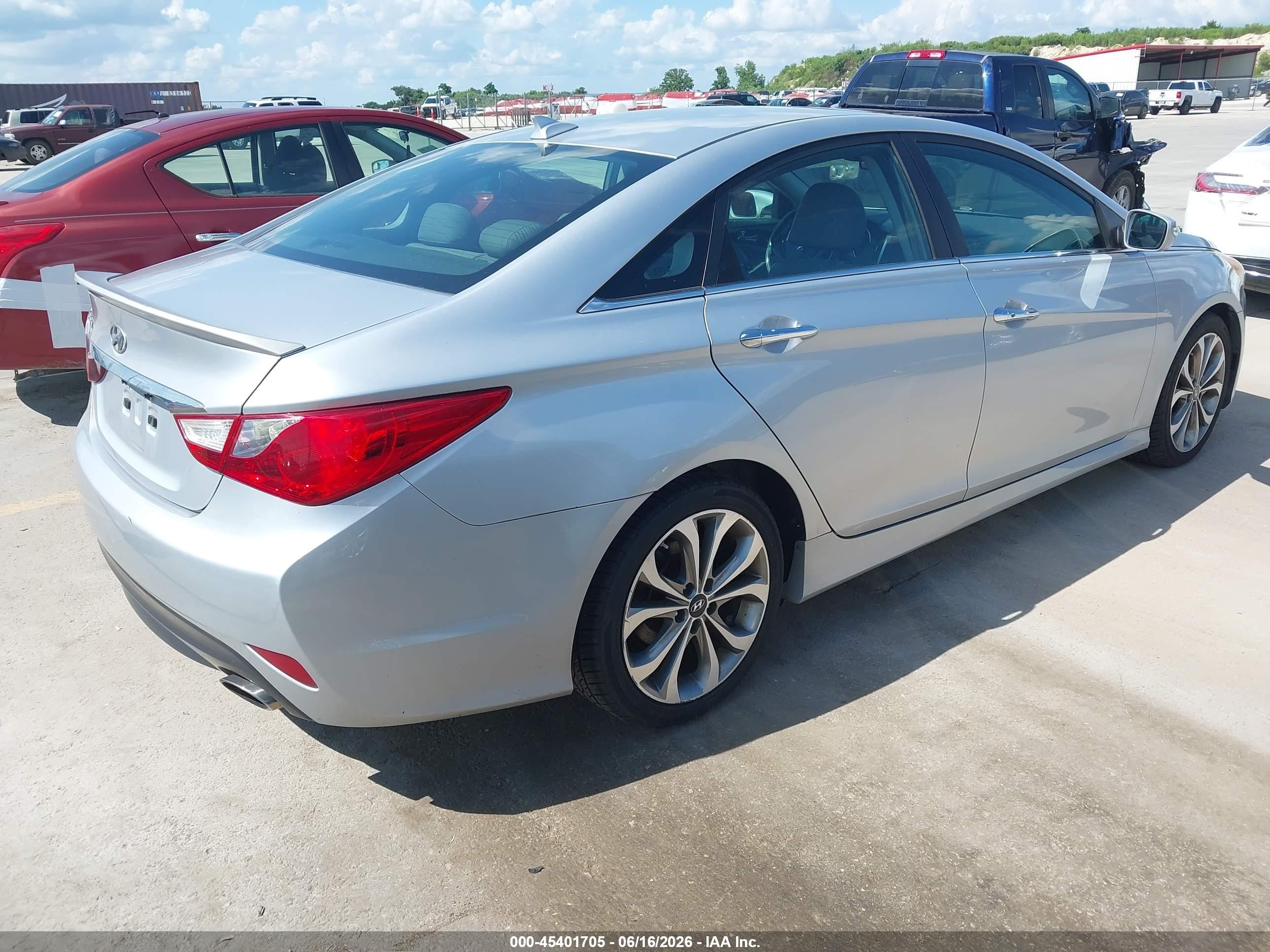 2014 Hyundai Sonata Se Silver vin: 5NPEC4AC8EH849073