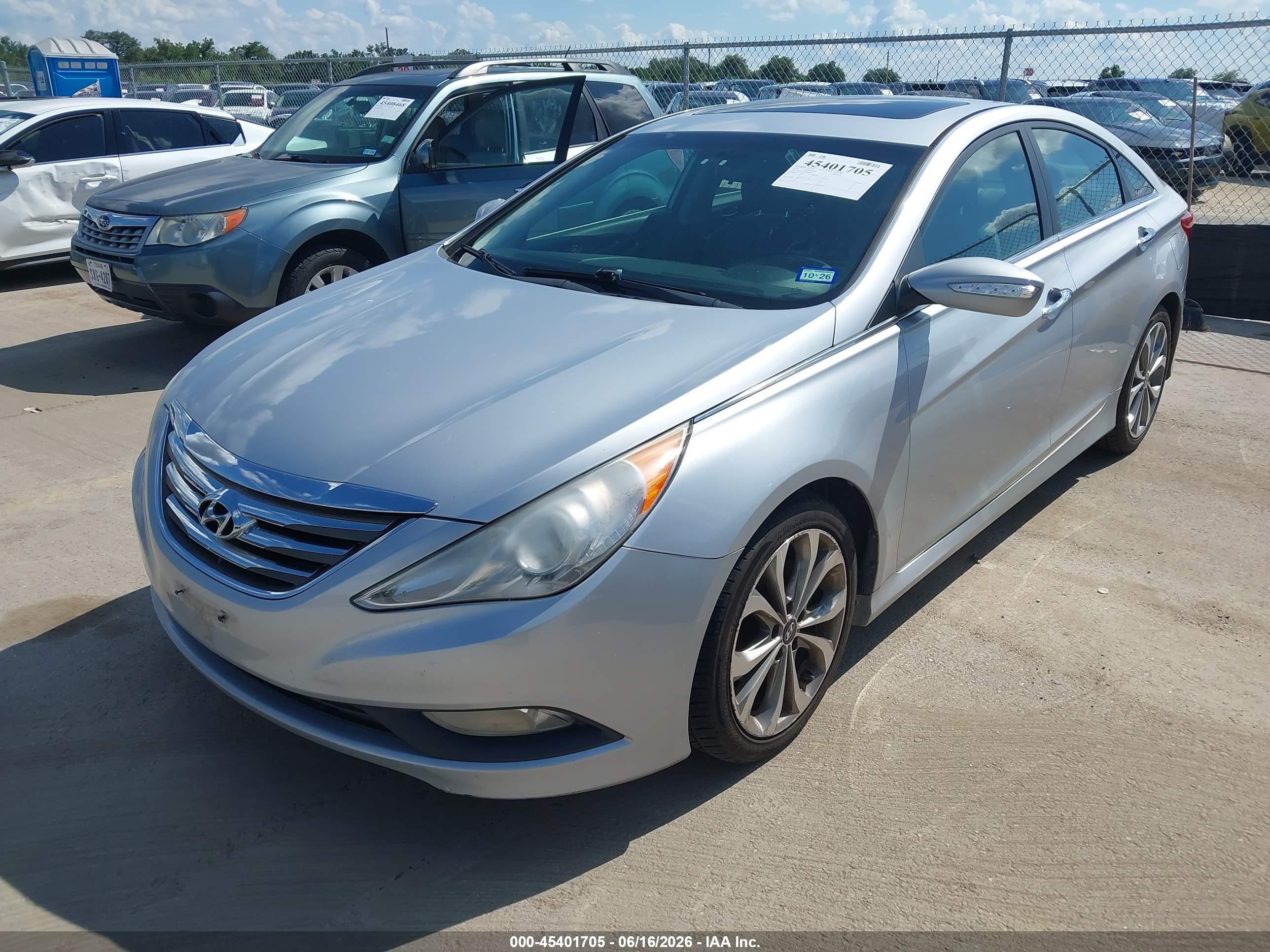 2014 Hyundai Sonata Se Silver vin: 5NPEC4AC8EH849073