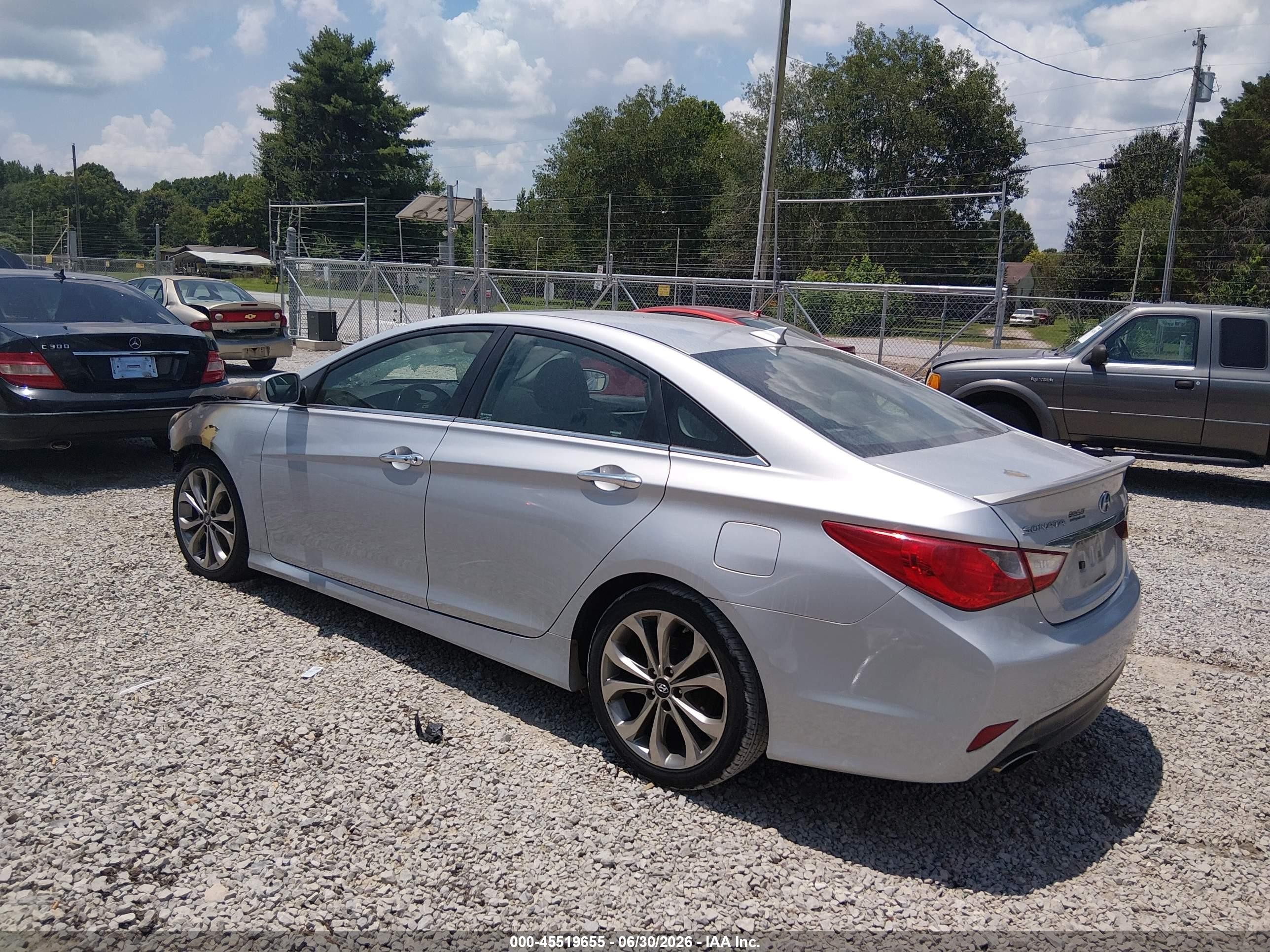 2014 Hyundai Sonata Se Silver vin: 5NPEC4AC8EH897155