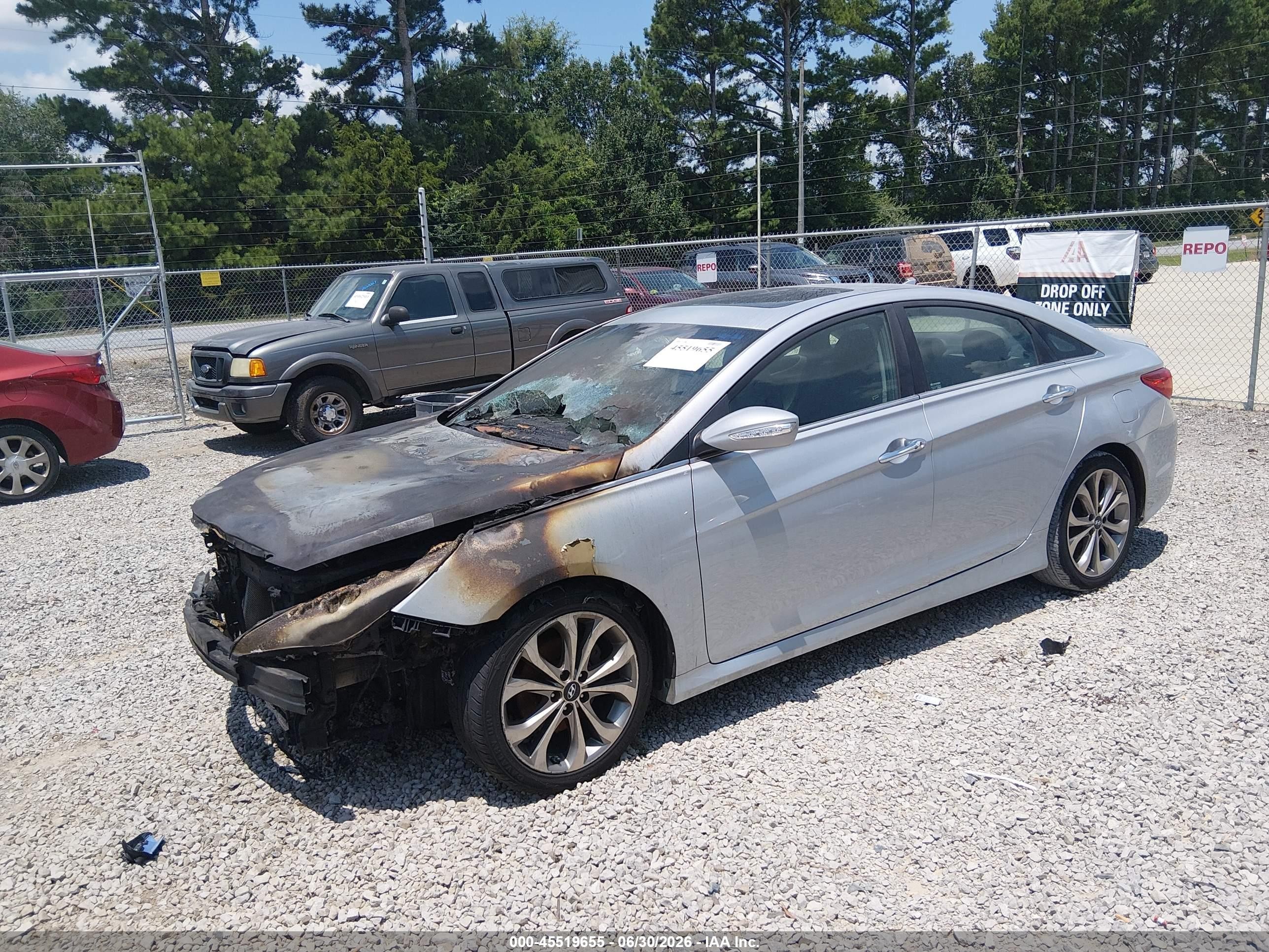 2014 Hyundai Sonata Se Silver vin: 5NPEC4AC8EH897155