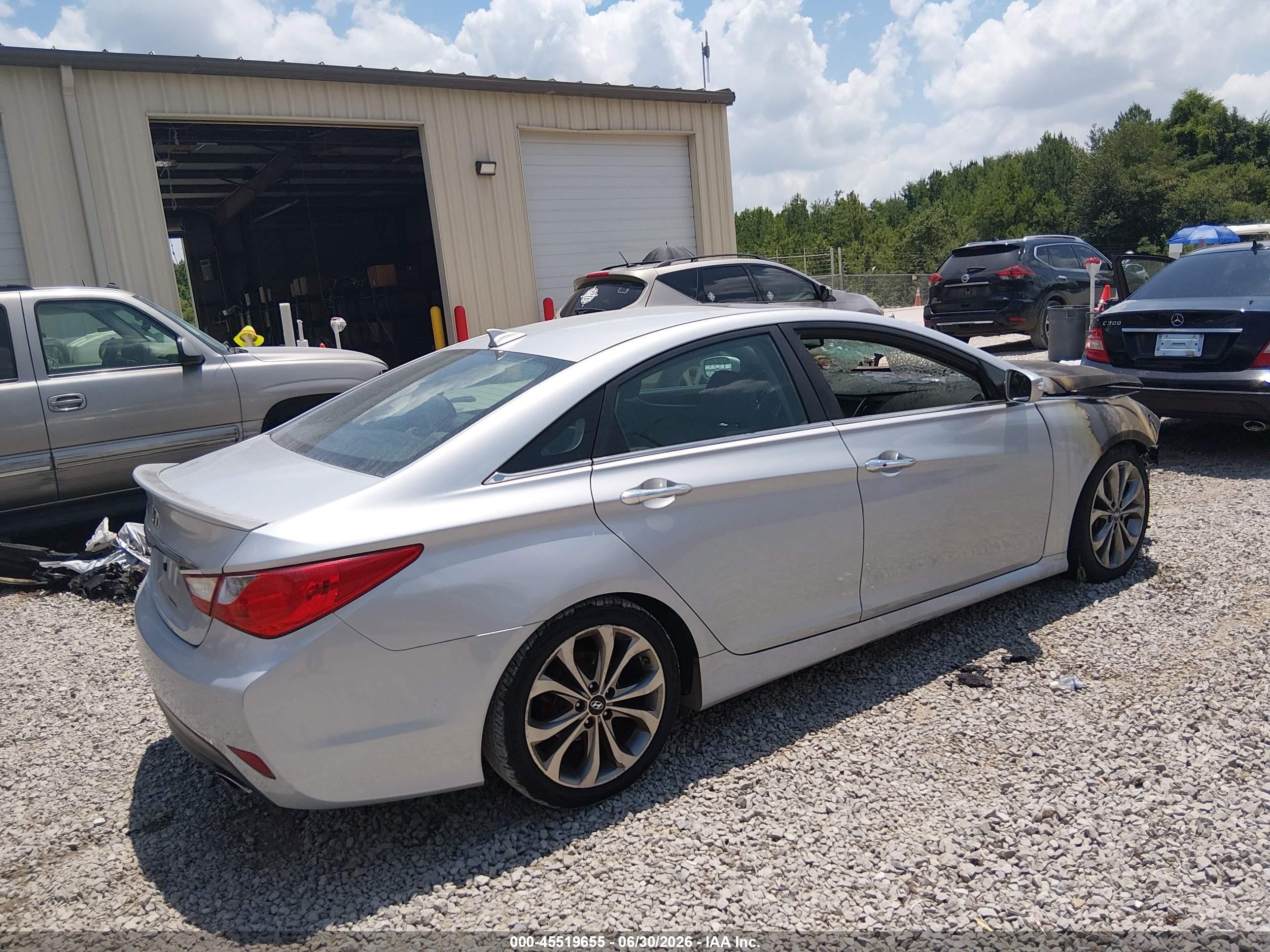 2014 Hyundai Sonata Se Silver vin: 5NPEC4AC8EH897155