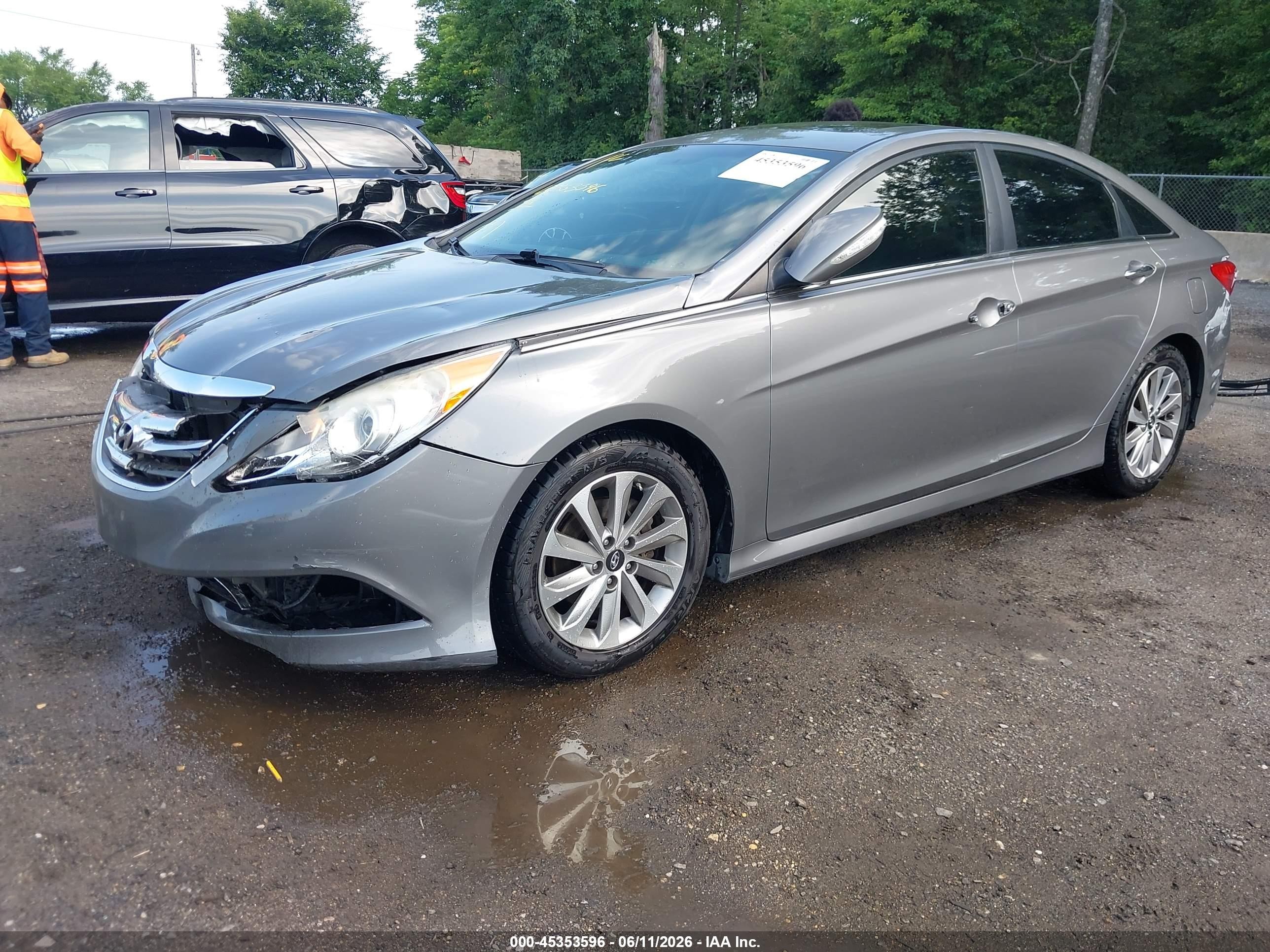 2014 Hyundai Sonata Limited Gray vin: 5NPEC4AC8EH900782