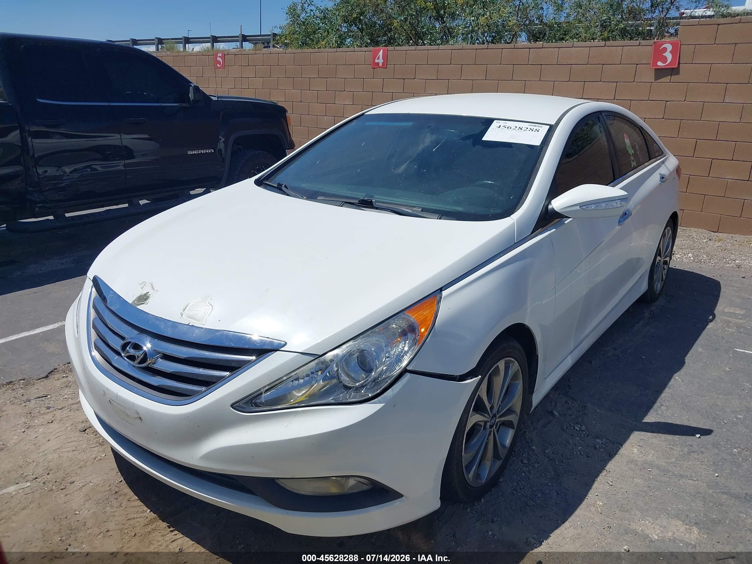 2014 Hyundai Sonata Se White vin: 5NPEC4AC8EH914195
