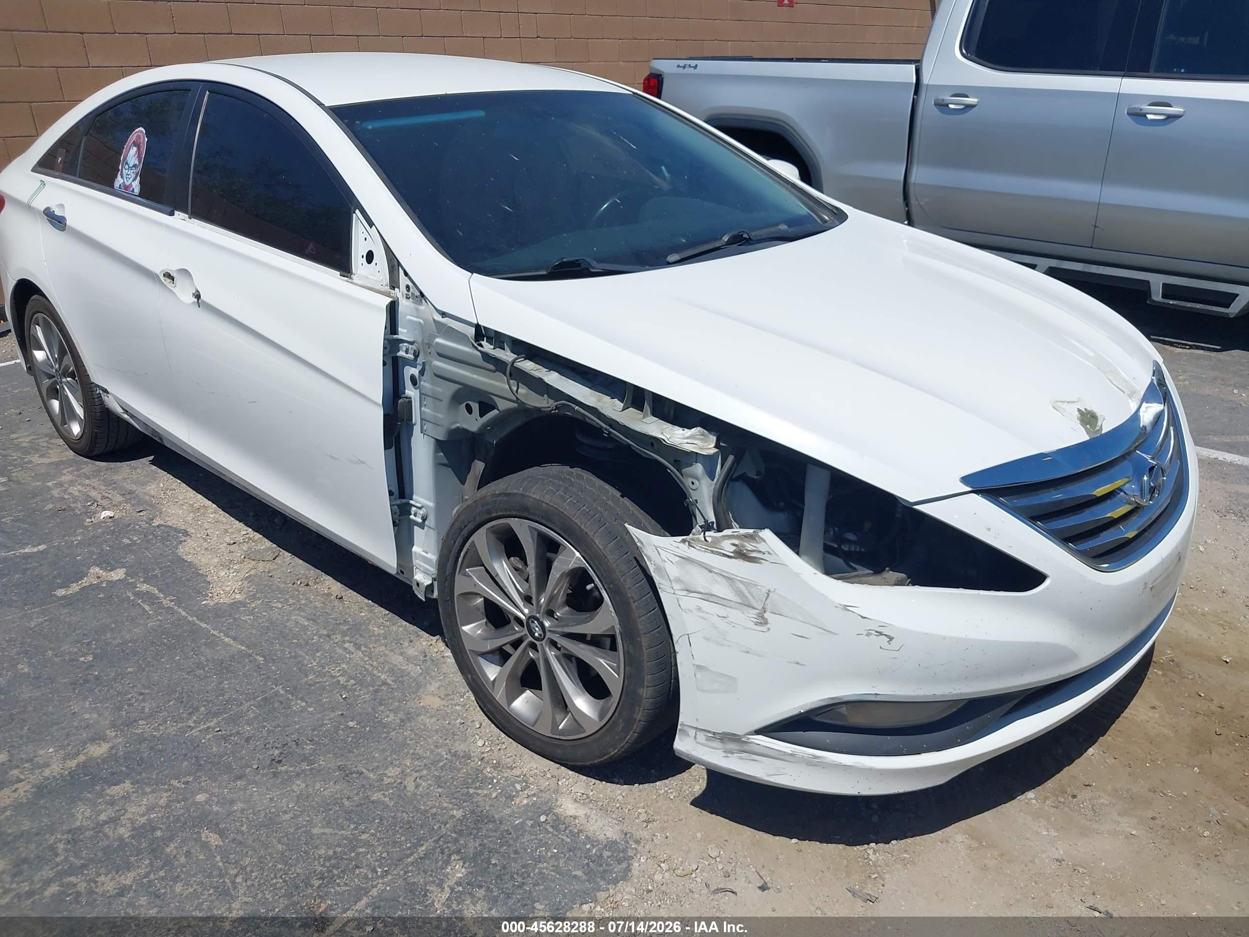 2014 Hyundai Sonata Se White vin: 5NPEC4AC8EH914195