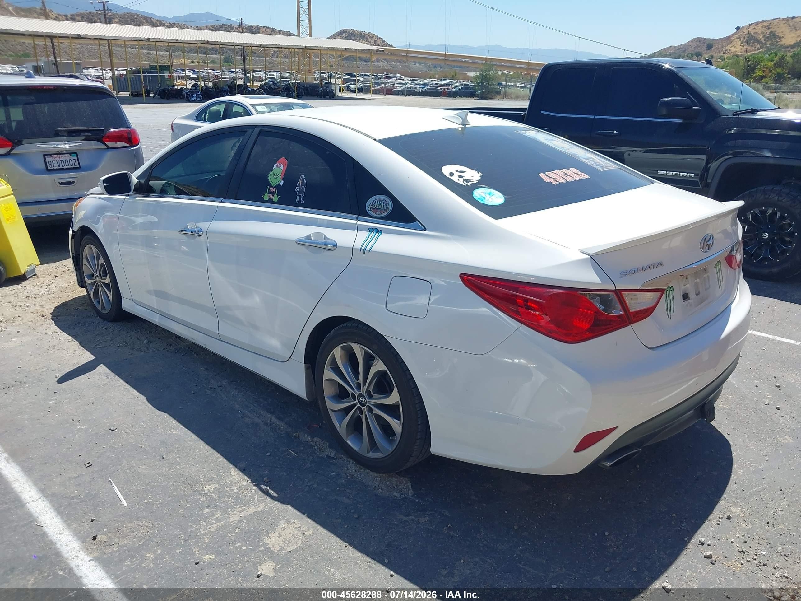 2014 Hyundai Sonata Se White vin: 5NPEC4AC8EH914195