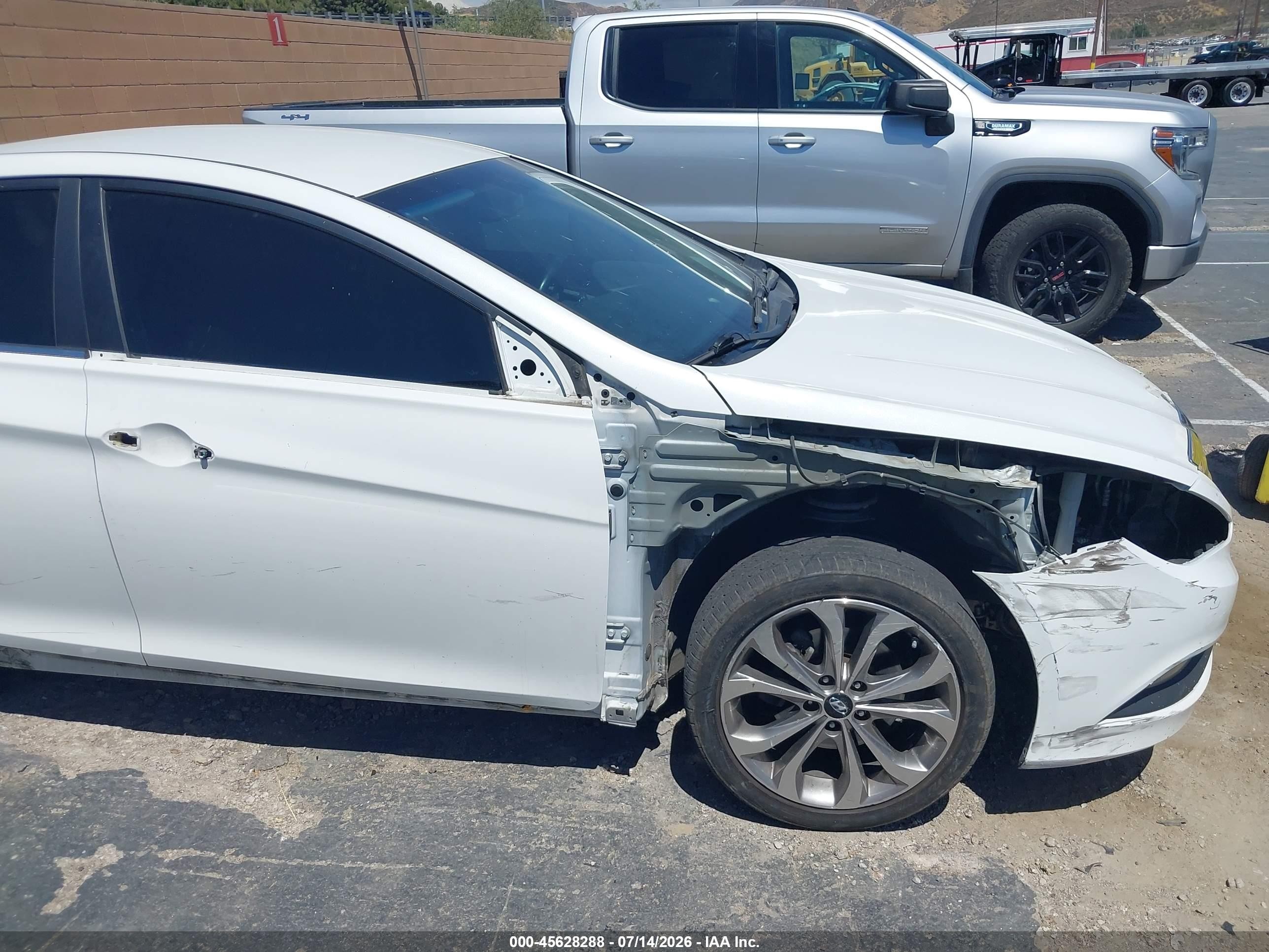 2014 Hyundai Sonata Se White vin: 5NPEC4AC8EH914195