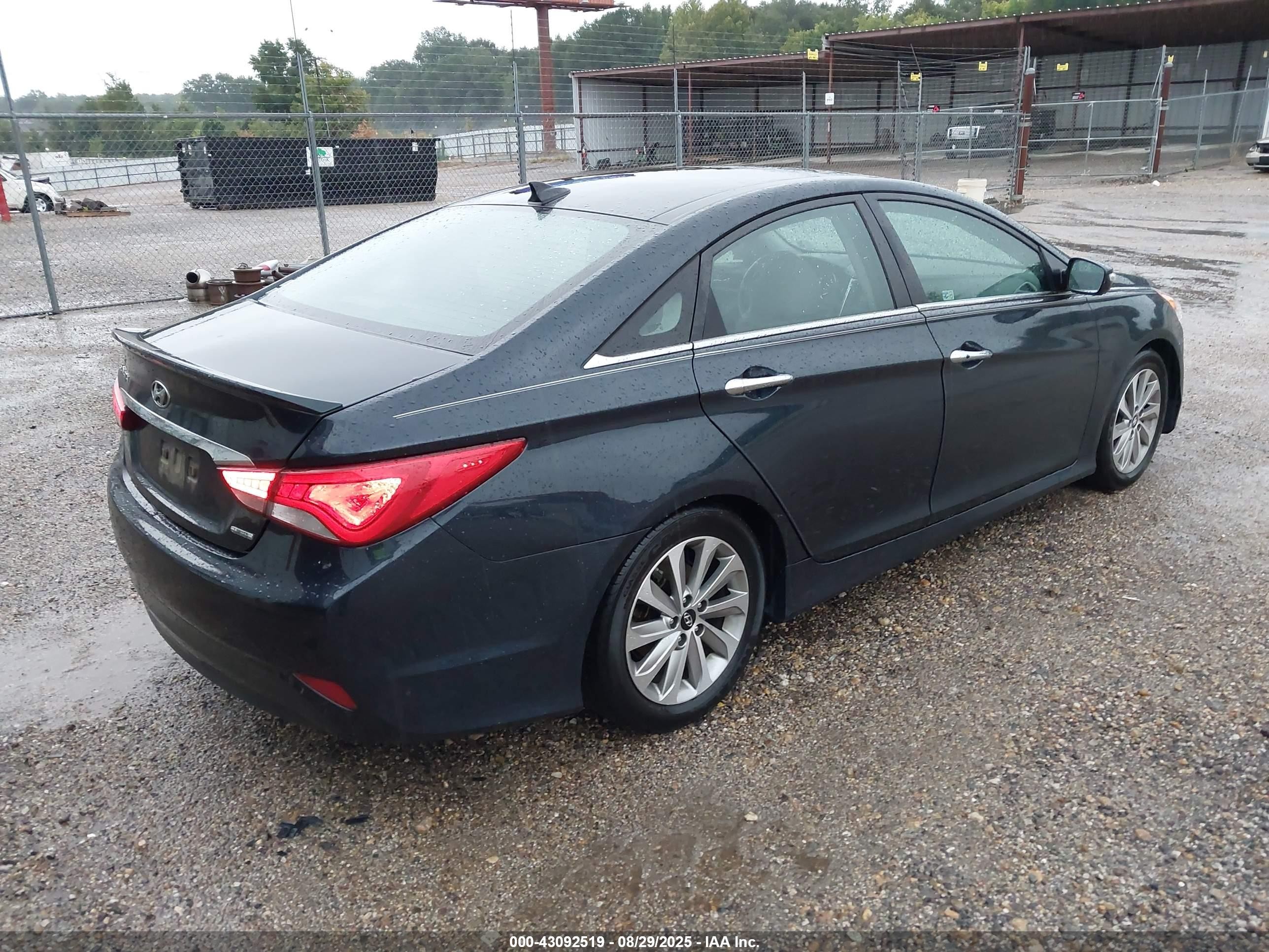 2014 Hyundai Sonata Limited Dark Blue vin: 5NPEC4AC8EH939243
