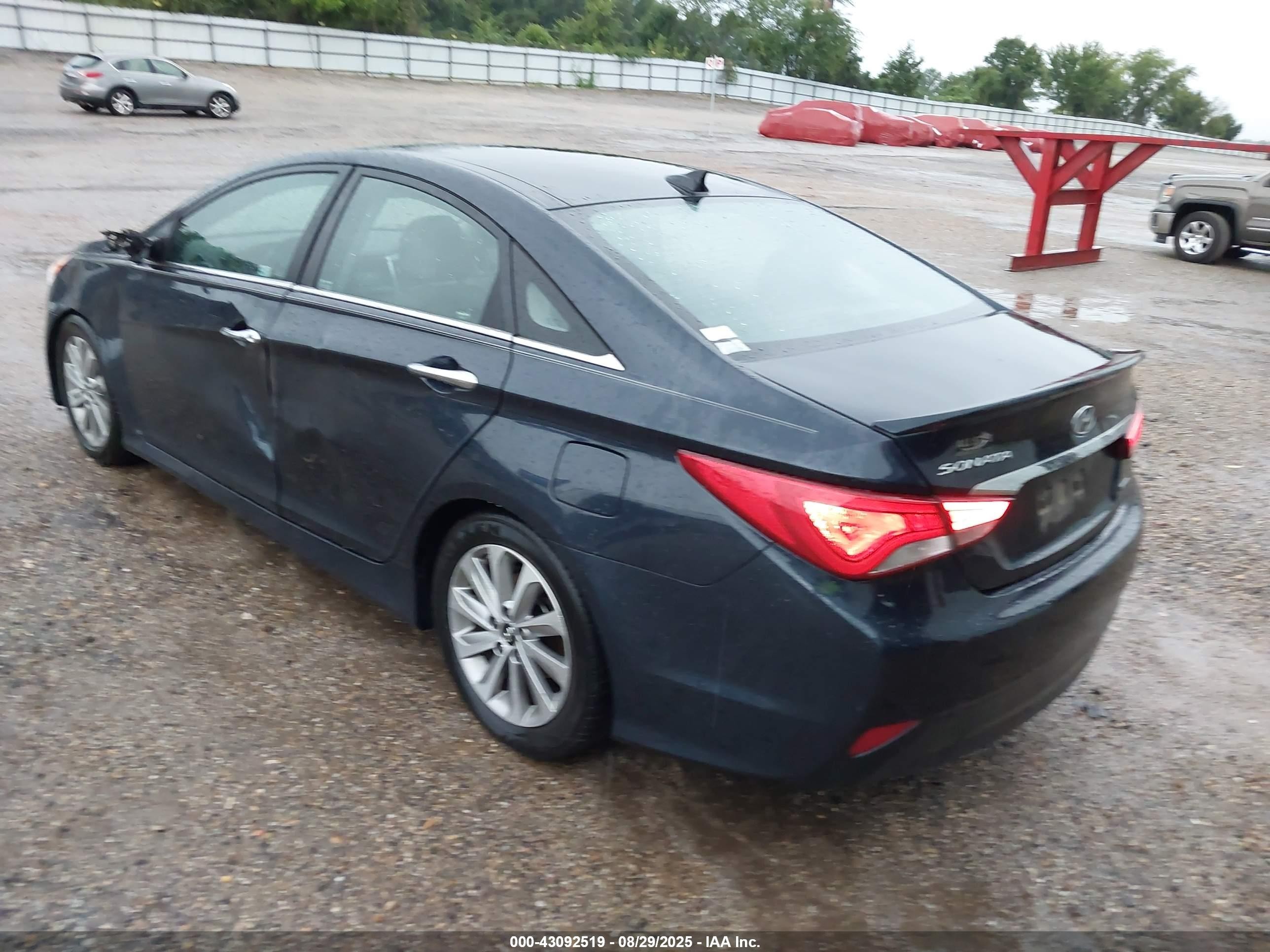 2014 Hyundai Sonata Limited Dark Blue vin: 5NPEC4AC8EH939243