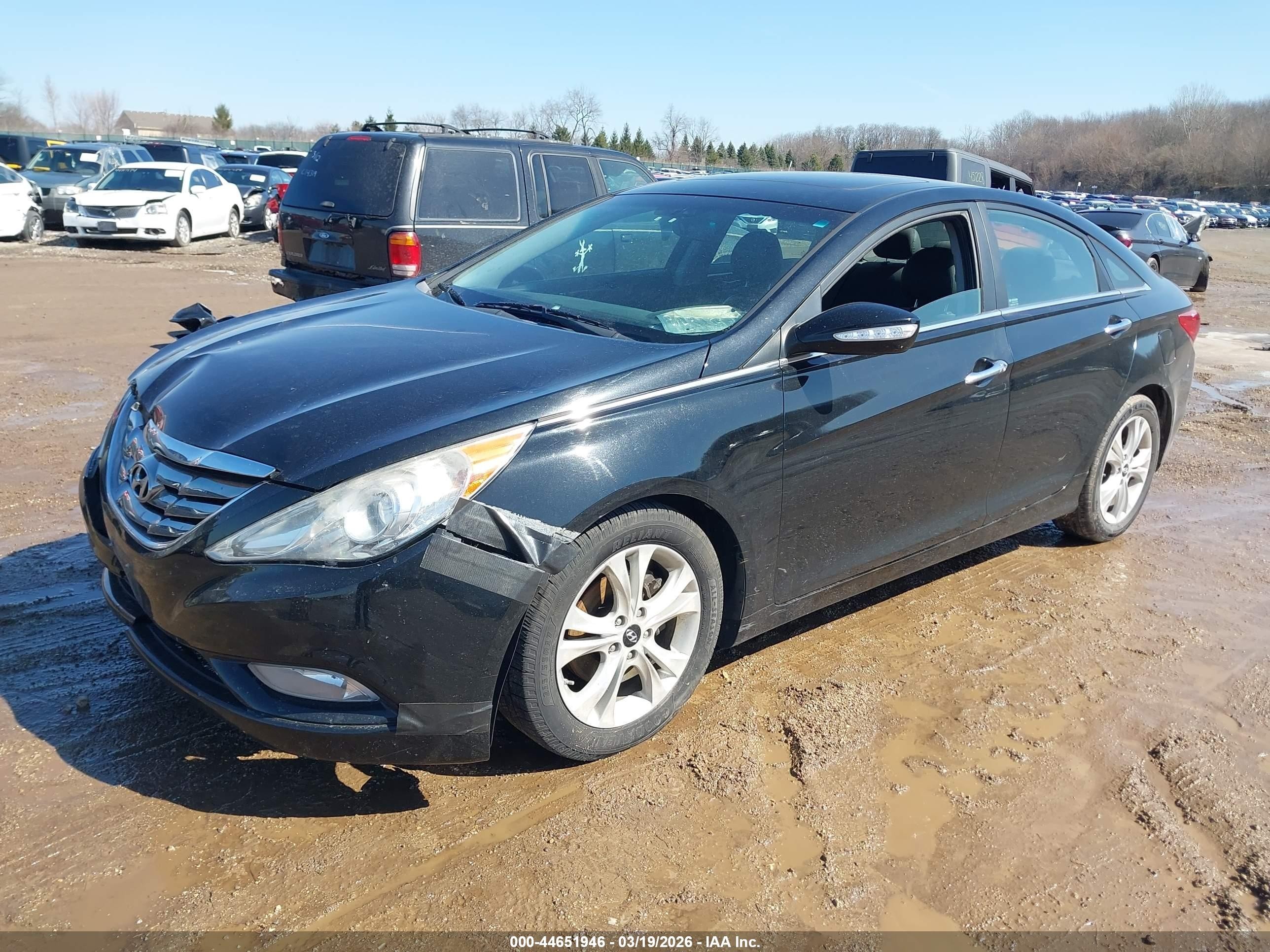 2011 Hyundai Sonata Ltd Black vin: 5NPEC4AC9BH015650