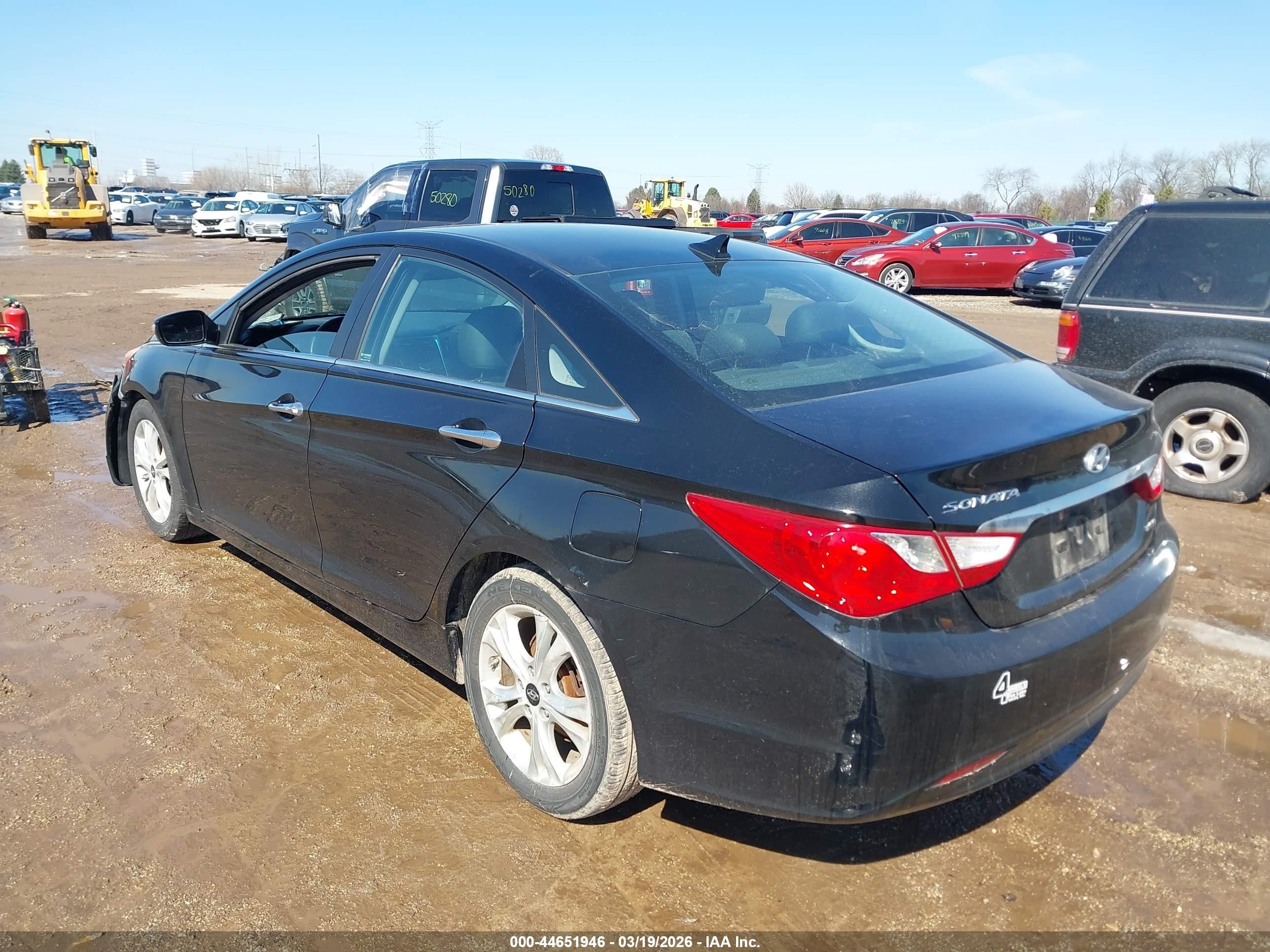 2011 Hyundai Sonata Ltd Black vin: 5NPEC4AC9BH015650