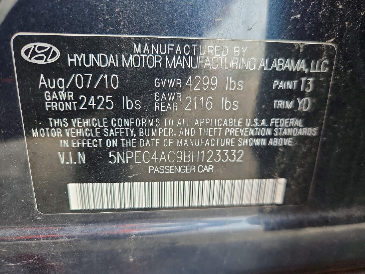 2011 Hyundai Sonata Limited Gray vin: 5NPEC4AC9BH123332