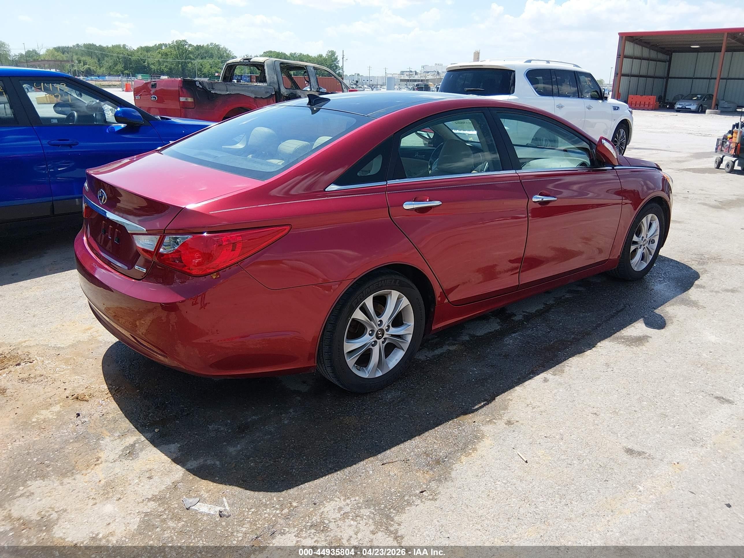 2012 Hyundai Sonata Limited Red vin: 5NPEC4AC9CH340056