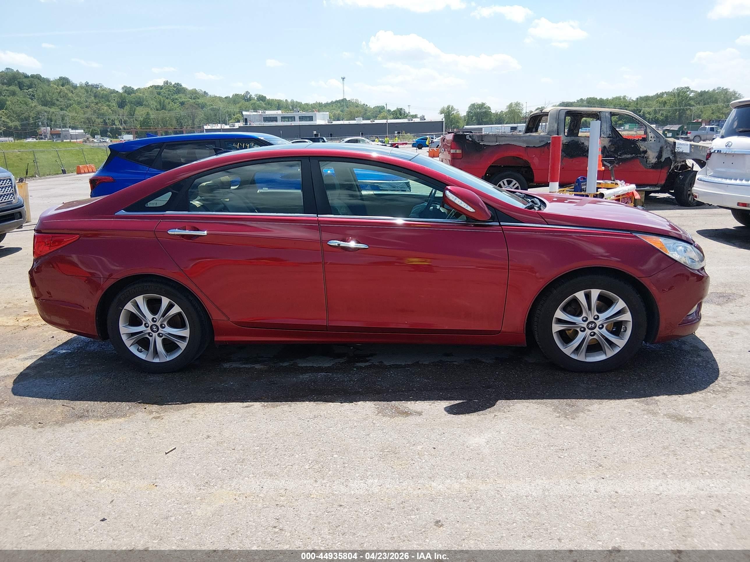 2012 Hyundai Sonata Limited Red vin: 5NPEC4AC9CH340056