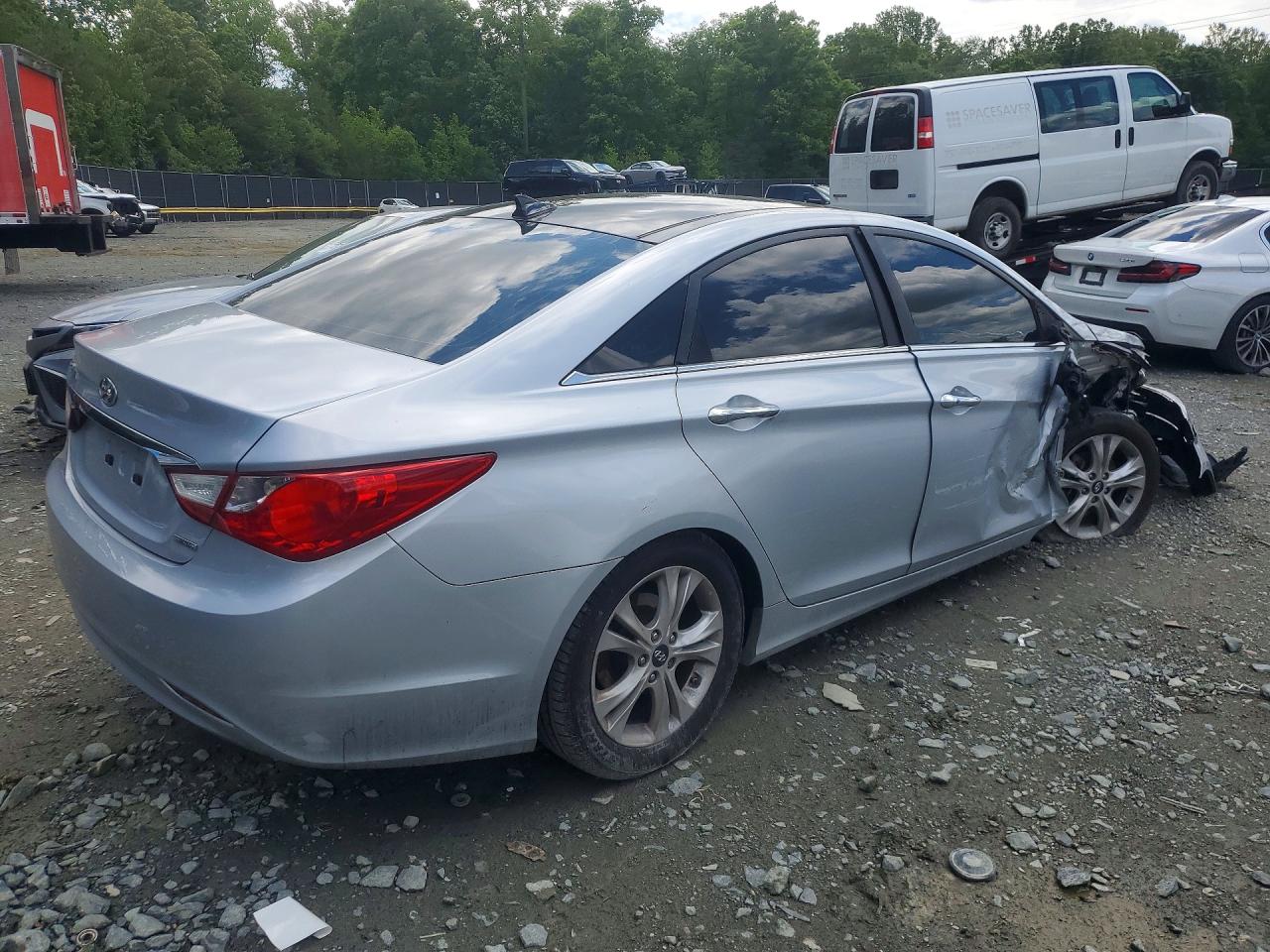 2012 Hyundai Sonata Limited Silver vin: 5NPEC4AC9CH357360