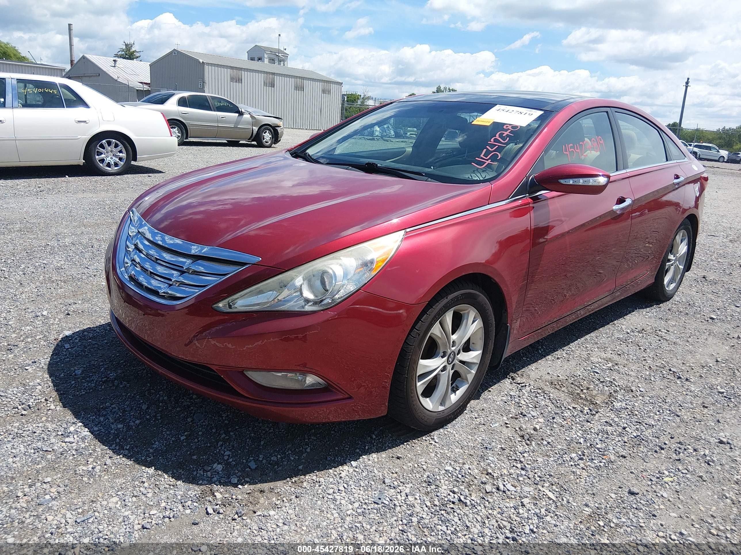 2012 Hyundai Sonata Limited Red vin: 5NPEC4AC9CH357939