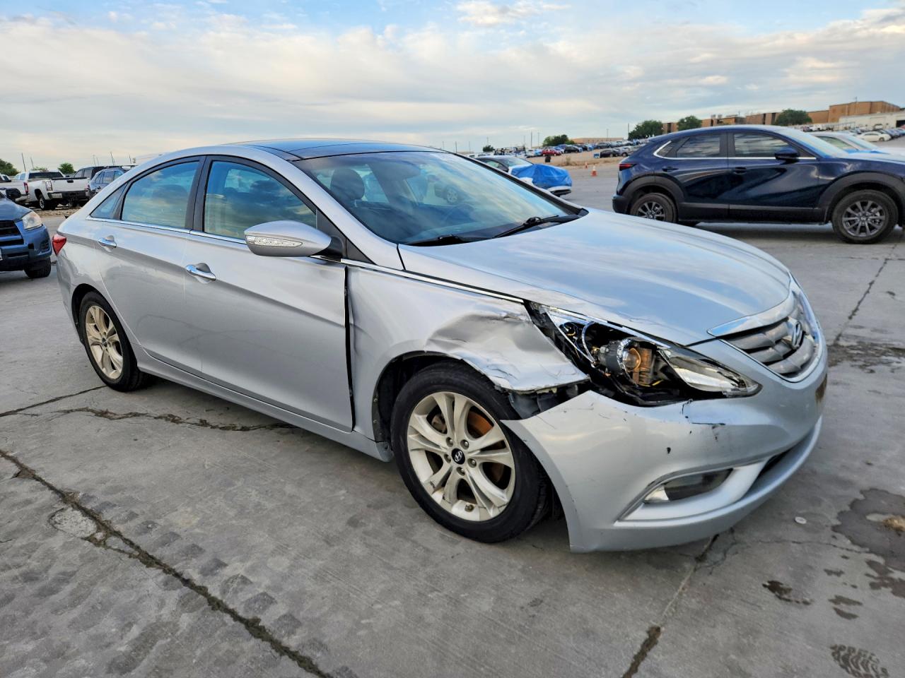2012 Hyundai Sonata Limited Silver vin: 5NPEC4AC9CH365880