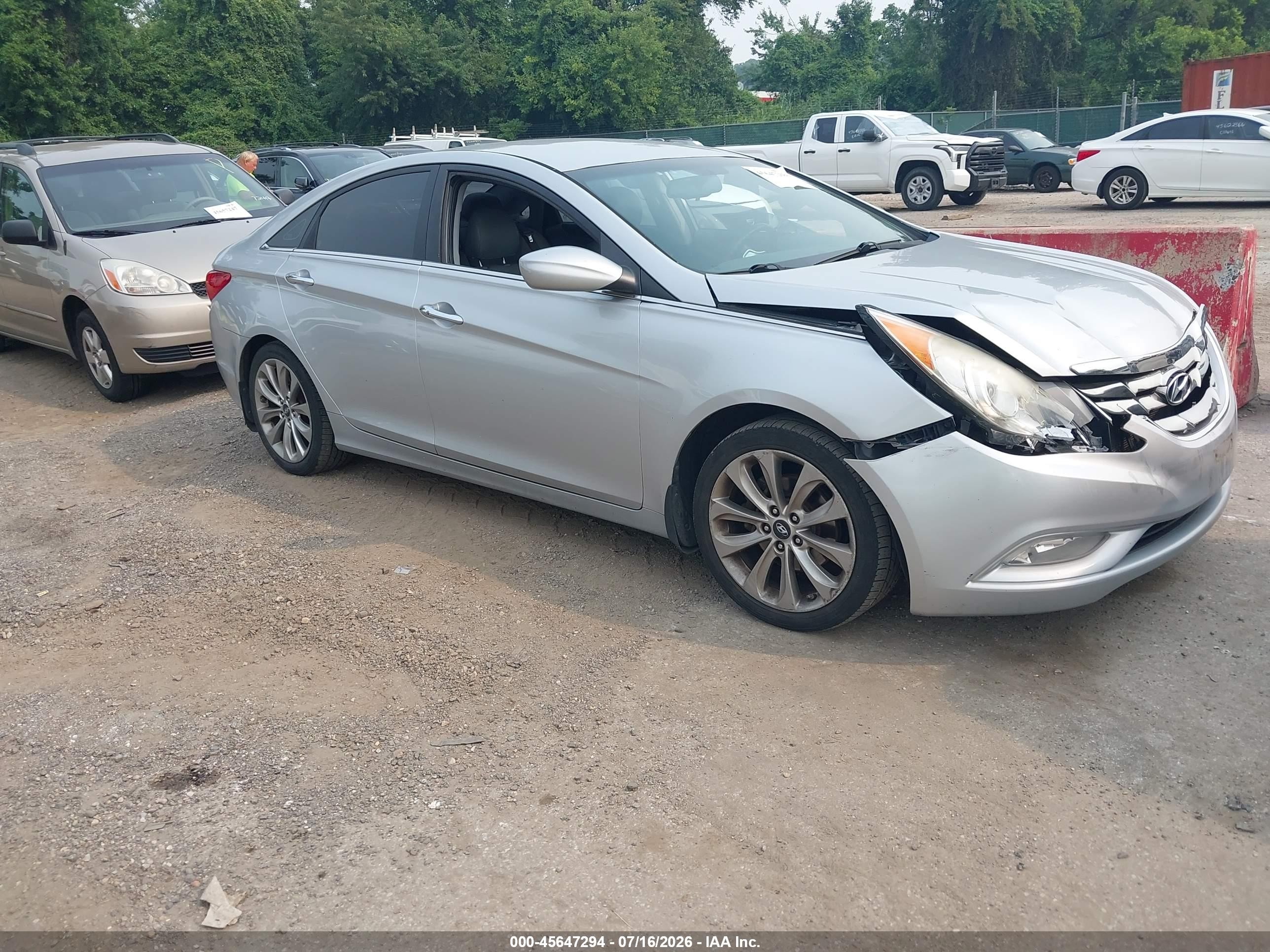 2013 Hyundai Sonata Se Silver vin: 5NPEC4AC9DH508070