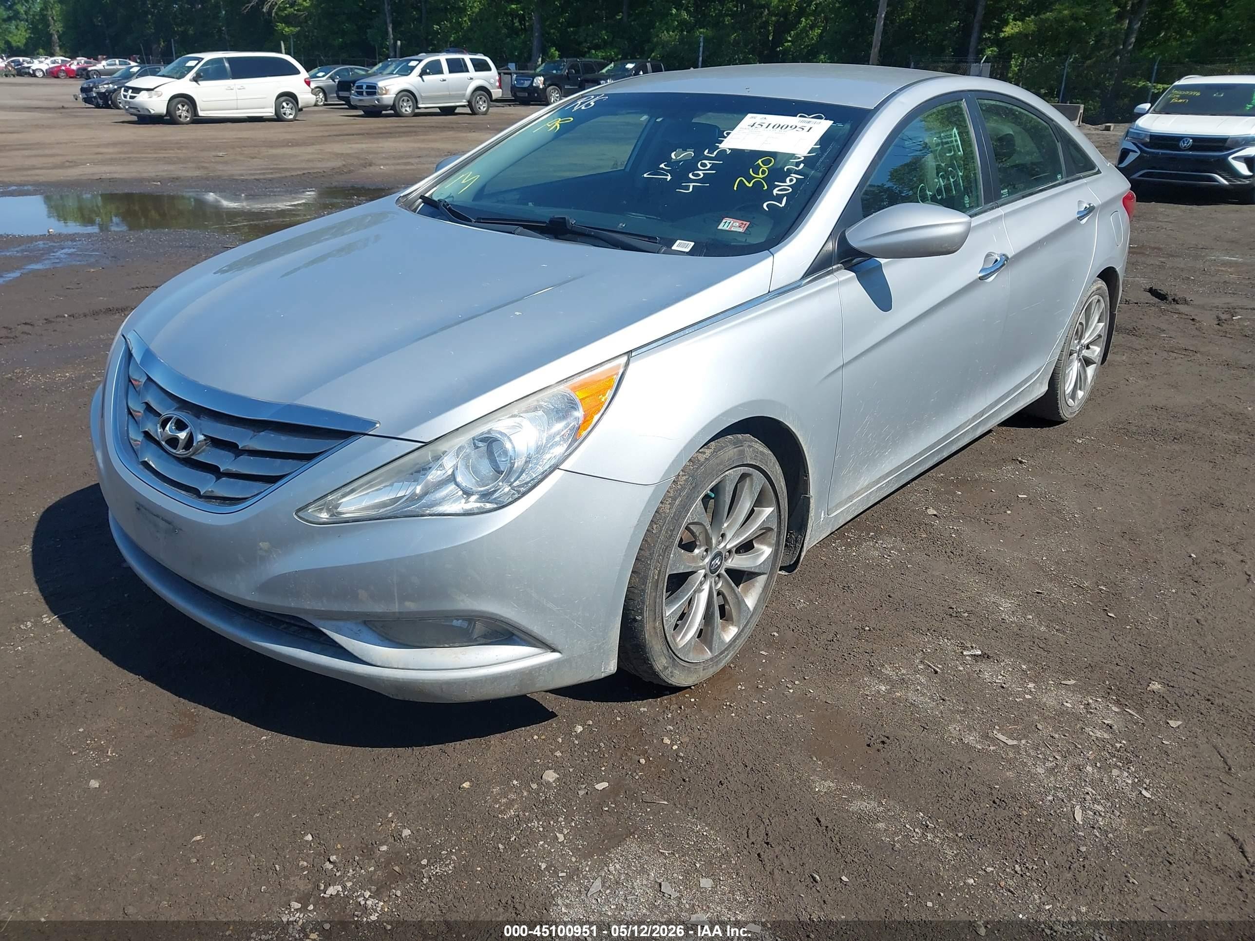 2013 Hyundai Sonata Se Silver vin: 5NPEC4AC9DH510210