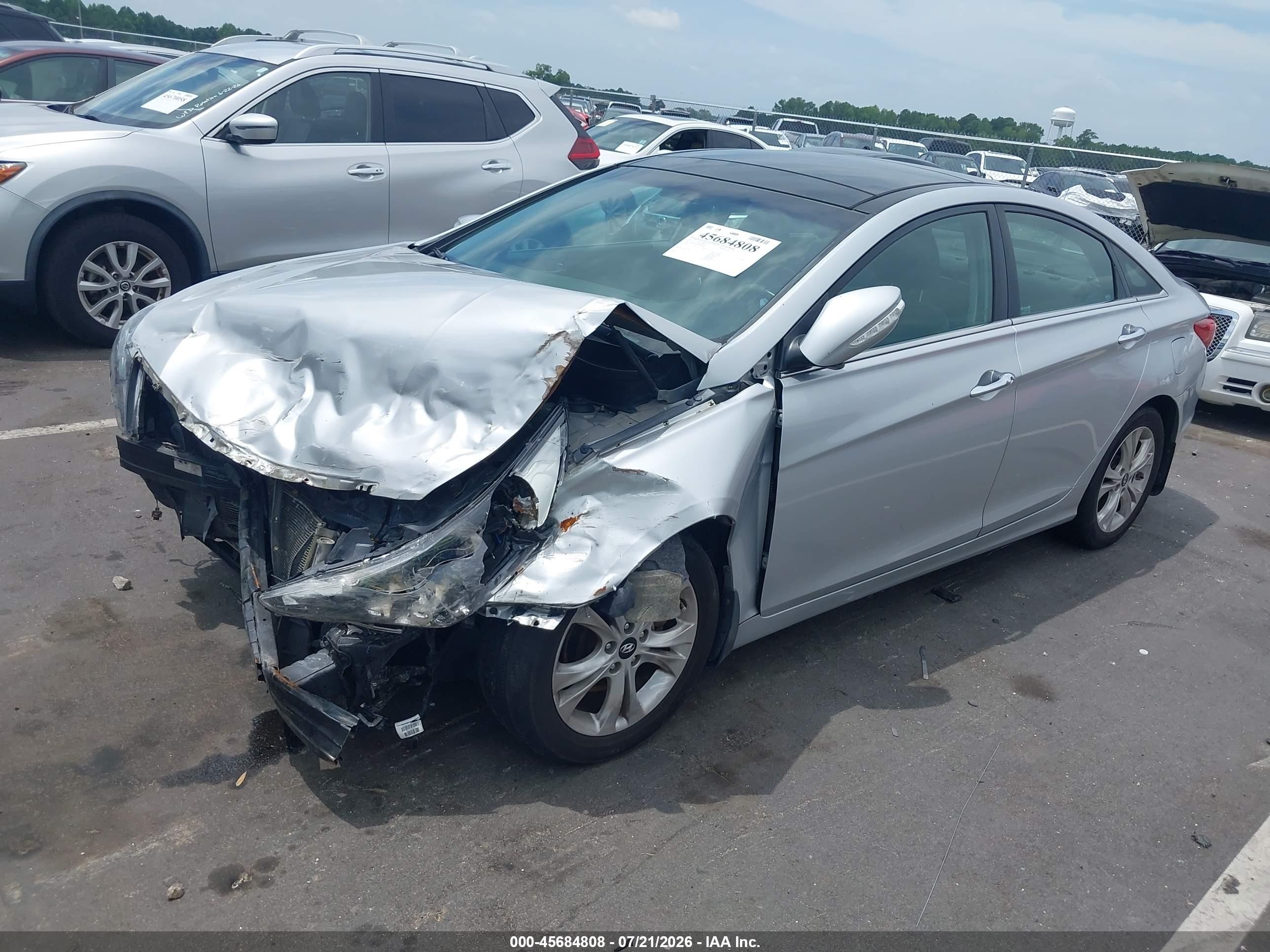 2013 Hyundai Sonata Limited Silver vin: 5NPEC4AC9DH582833