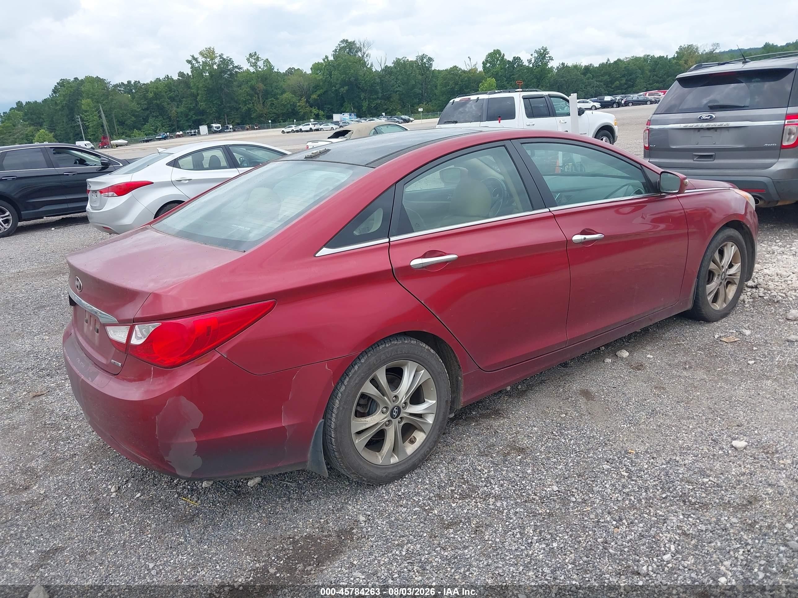 2013 Hyundai Sonata Limited Red vin: 5NPEC4AC9DH630444