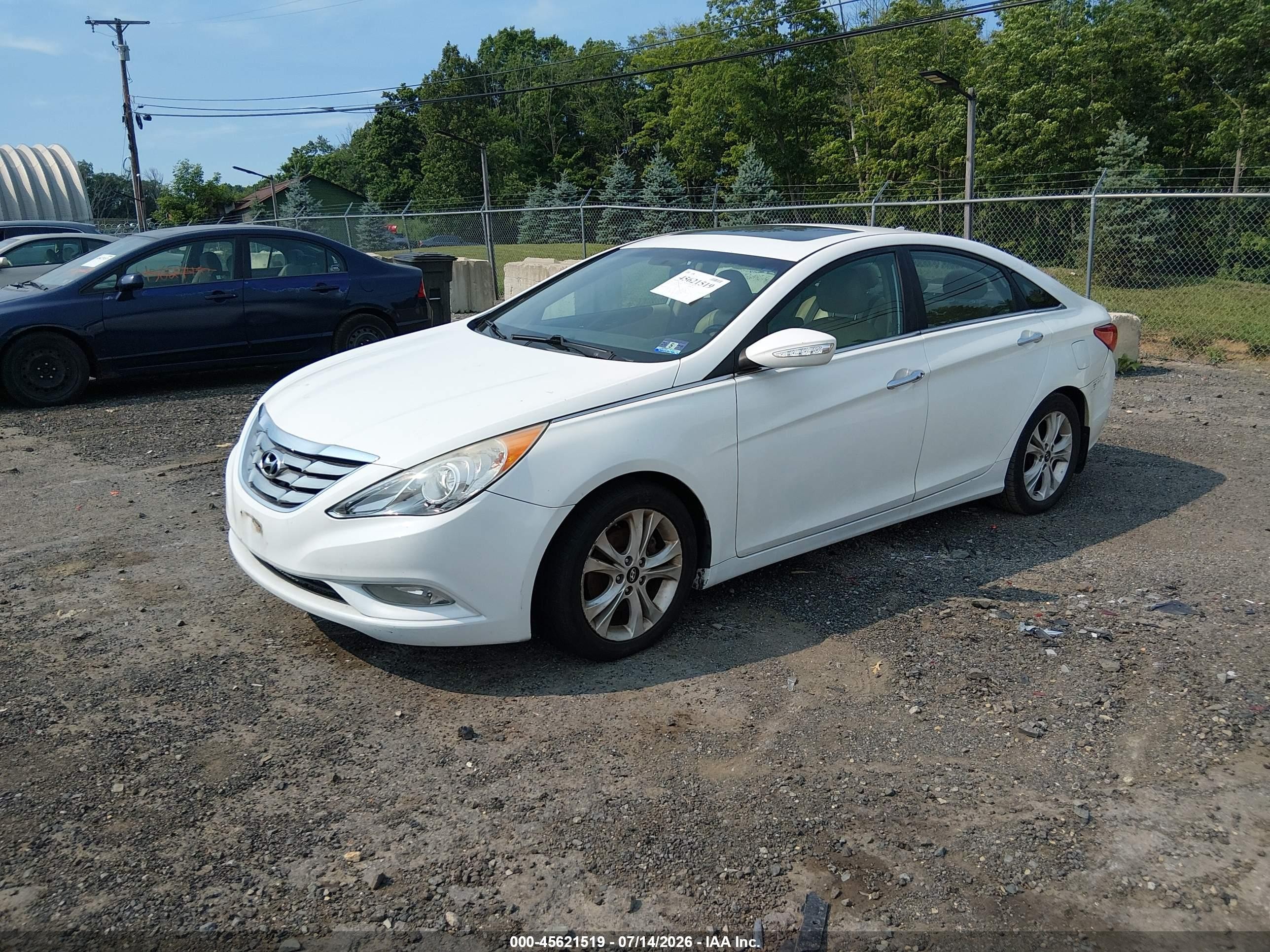 2013 Hyundai Sonata Limited White vin: 5NPEC4AC9DH703361