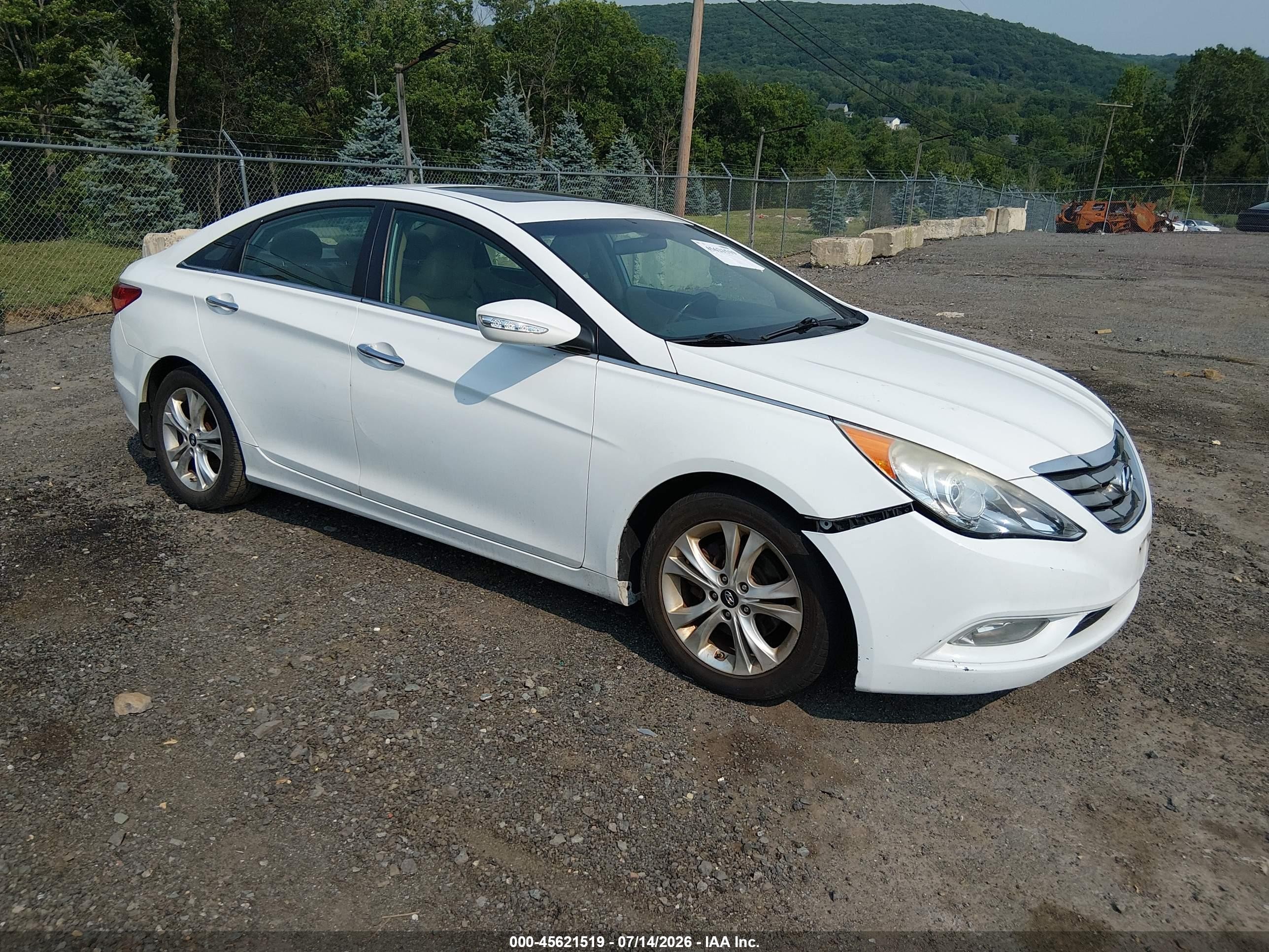 2013 Hyundai Sonata Limited White vin: 5NPEC4AC9DH703361