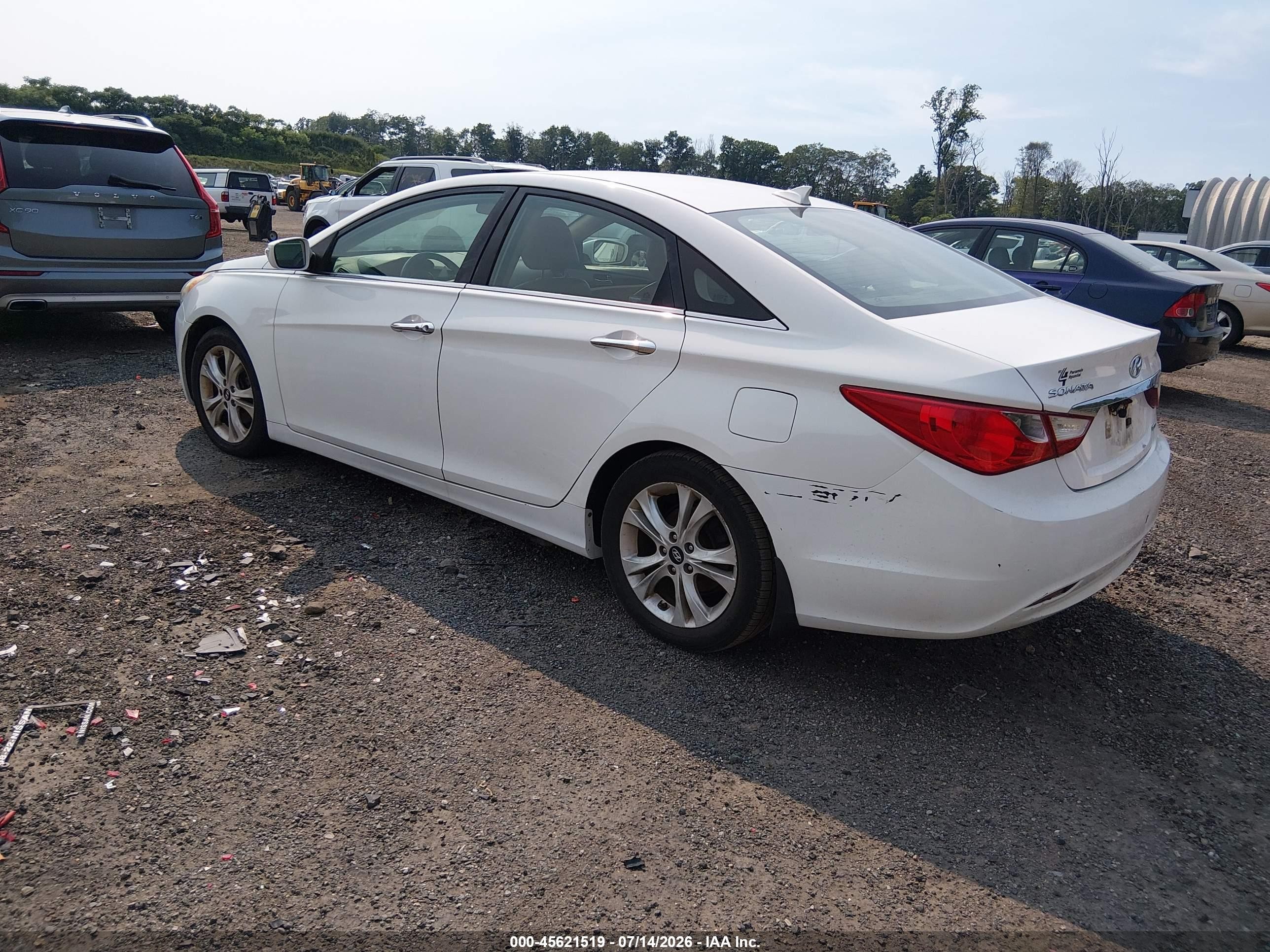 2013 Hyundai Sonata Limited White vin: 5NPEC4AC9DH703361
