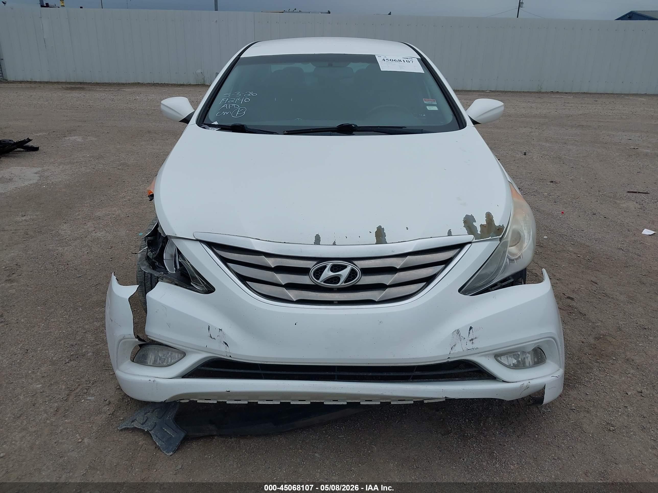 2013 Hyundai Sonata Se White vin: 5NPEC4AC9DH713131